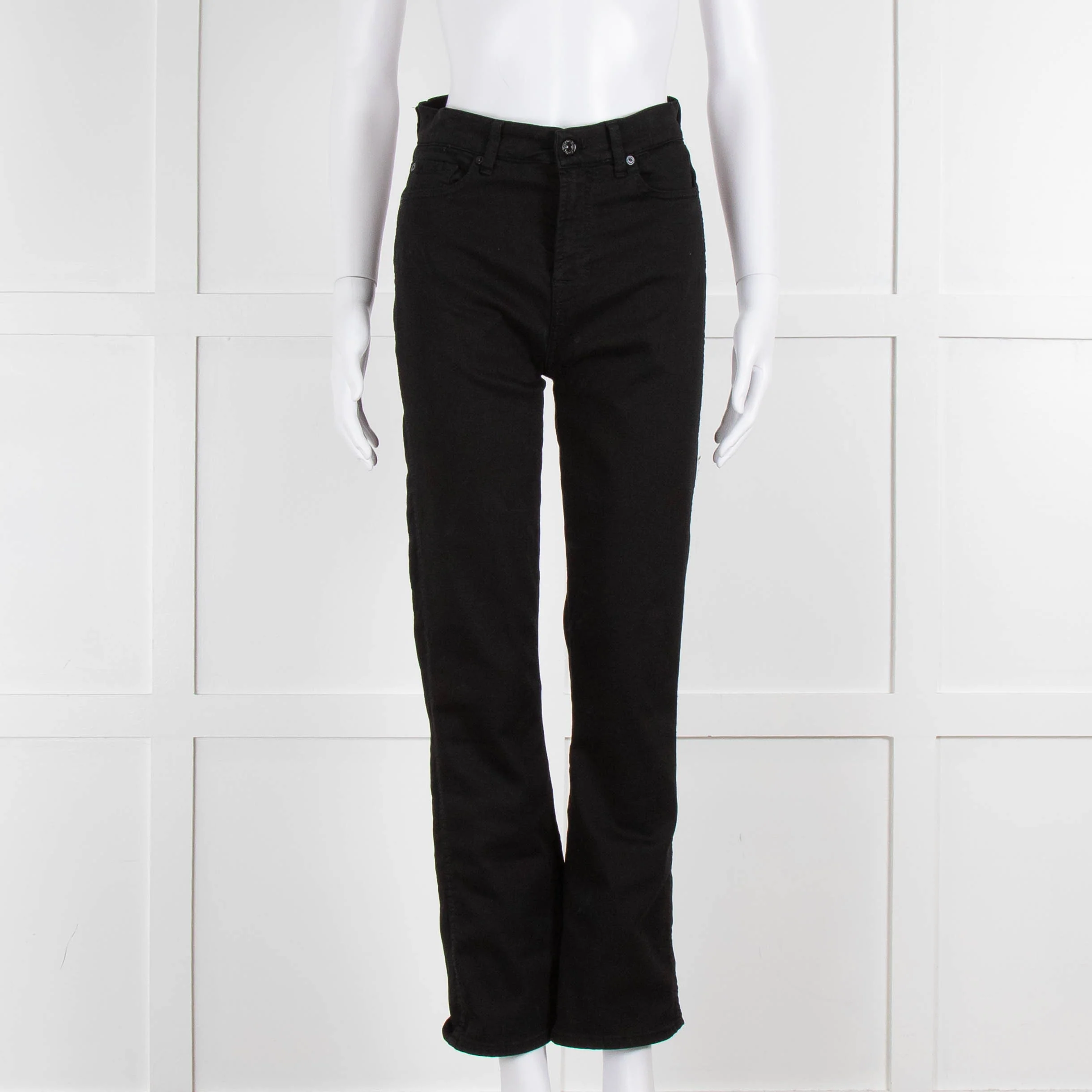 Seven For All Mankind Black Stretch Cotton Skinny Jeans