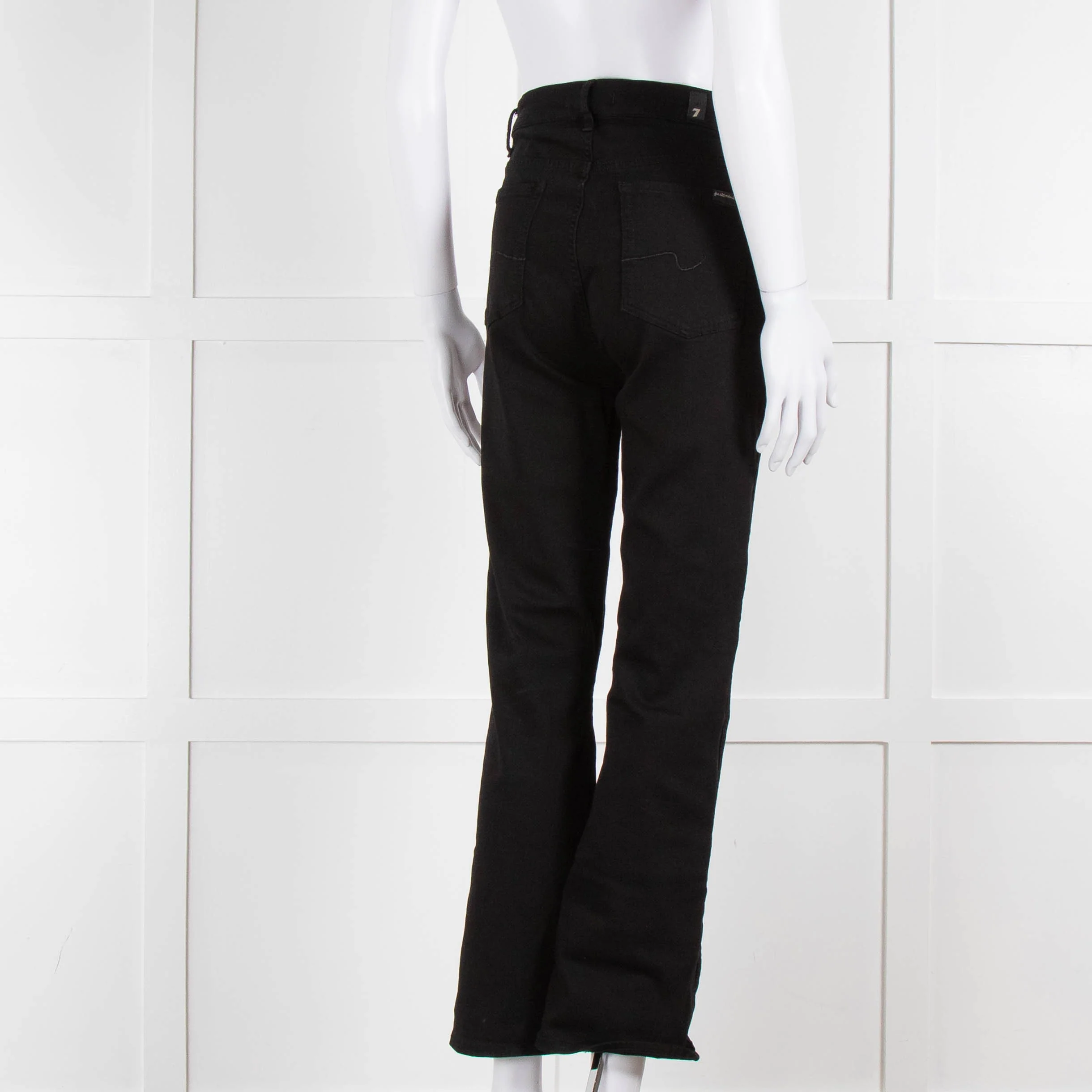 Seven For All Mankind Black Stretch Cotton Skinny Jeans - Image 4