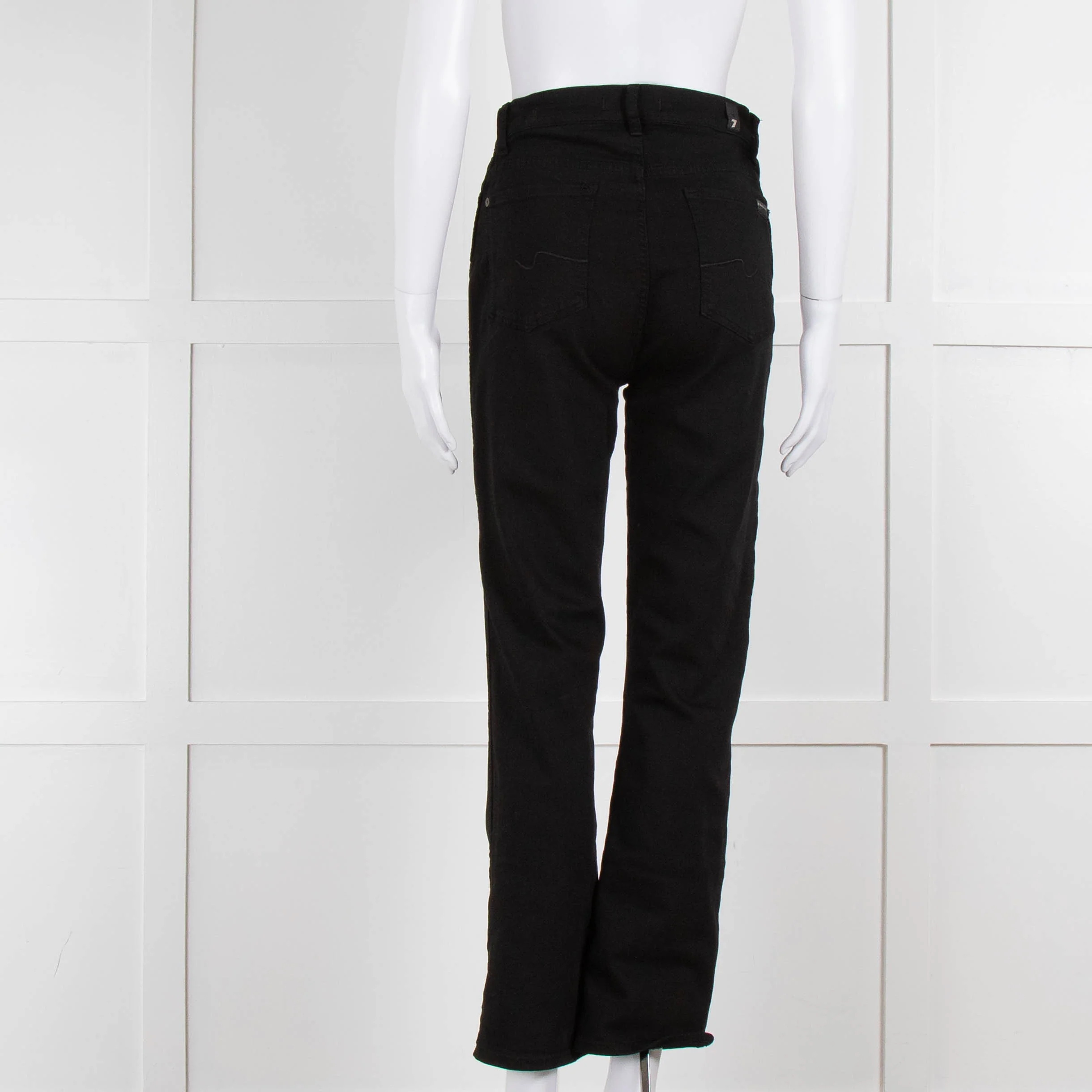 Seven For All Mankind Black Stretch Cotton Skinny Jeans - Image 5
