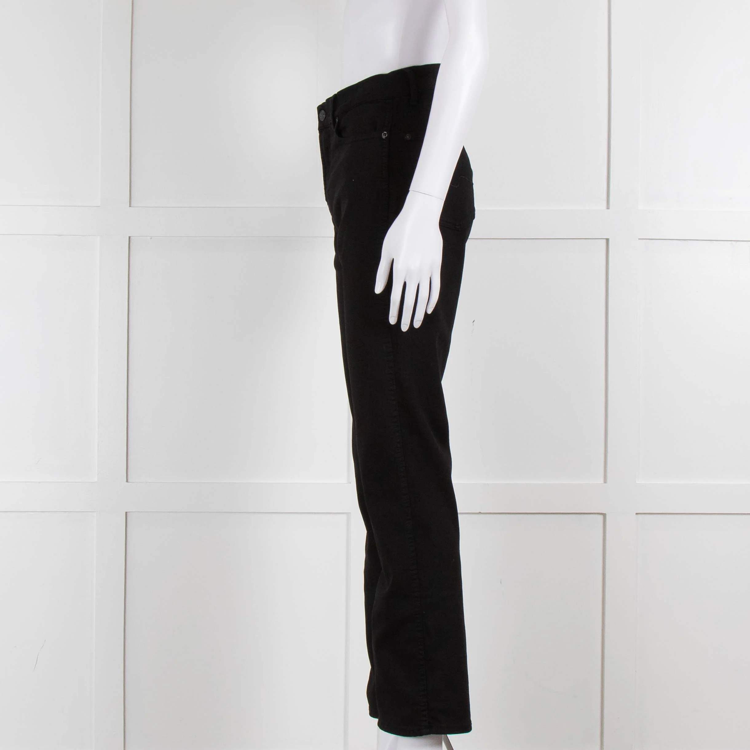 Seven For All Mankind Black Stretch Cotton Skinny Jeans - Image 7