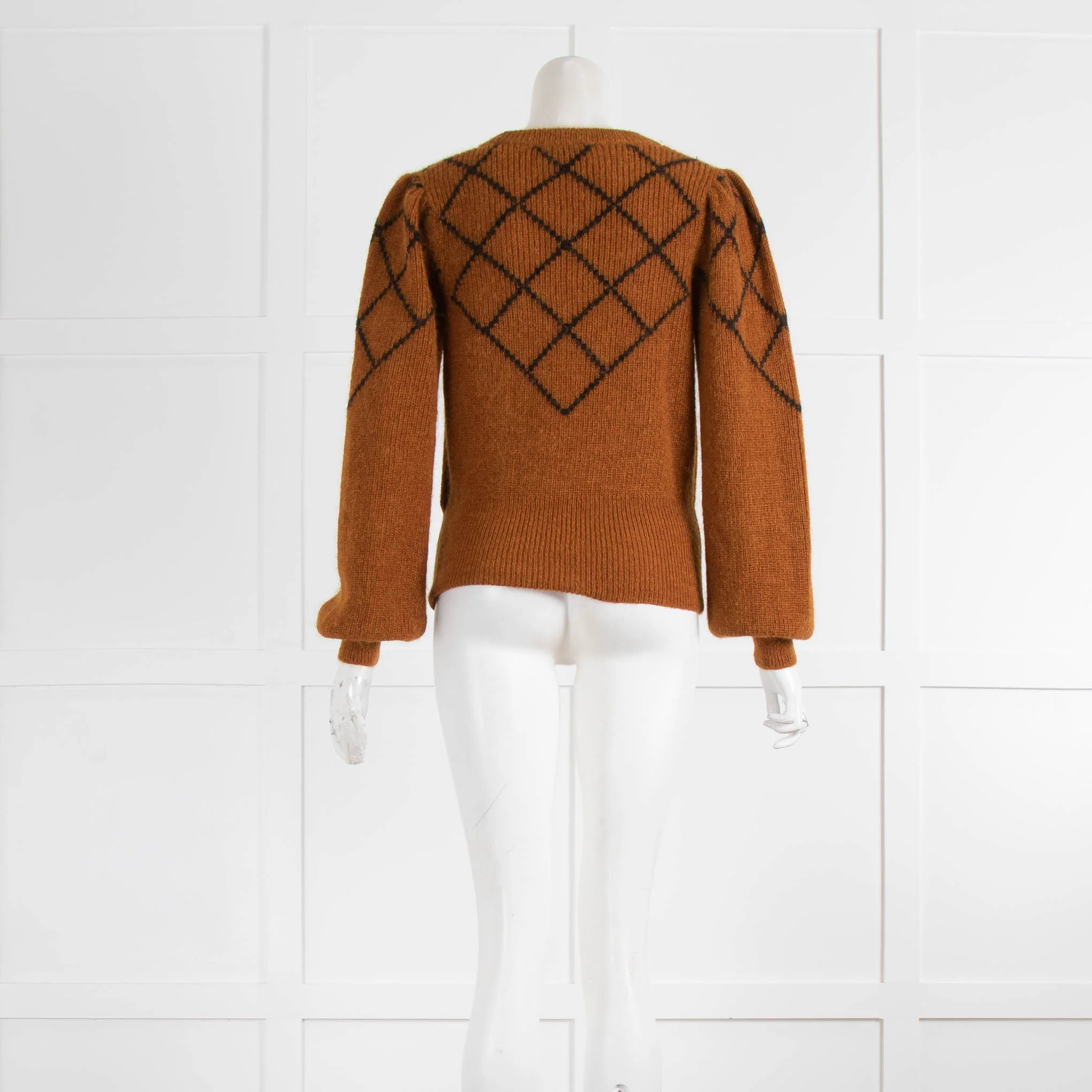 Seven For All Mankind Brown Jumper With Black Pattern - Image 3