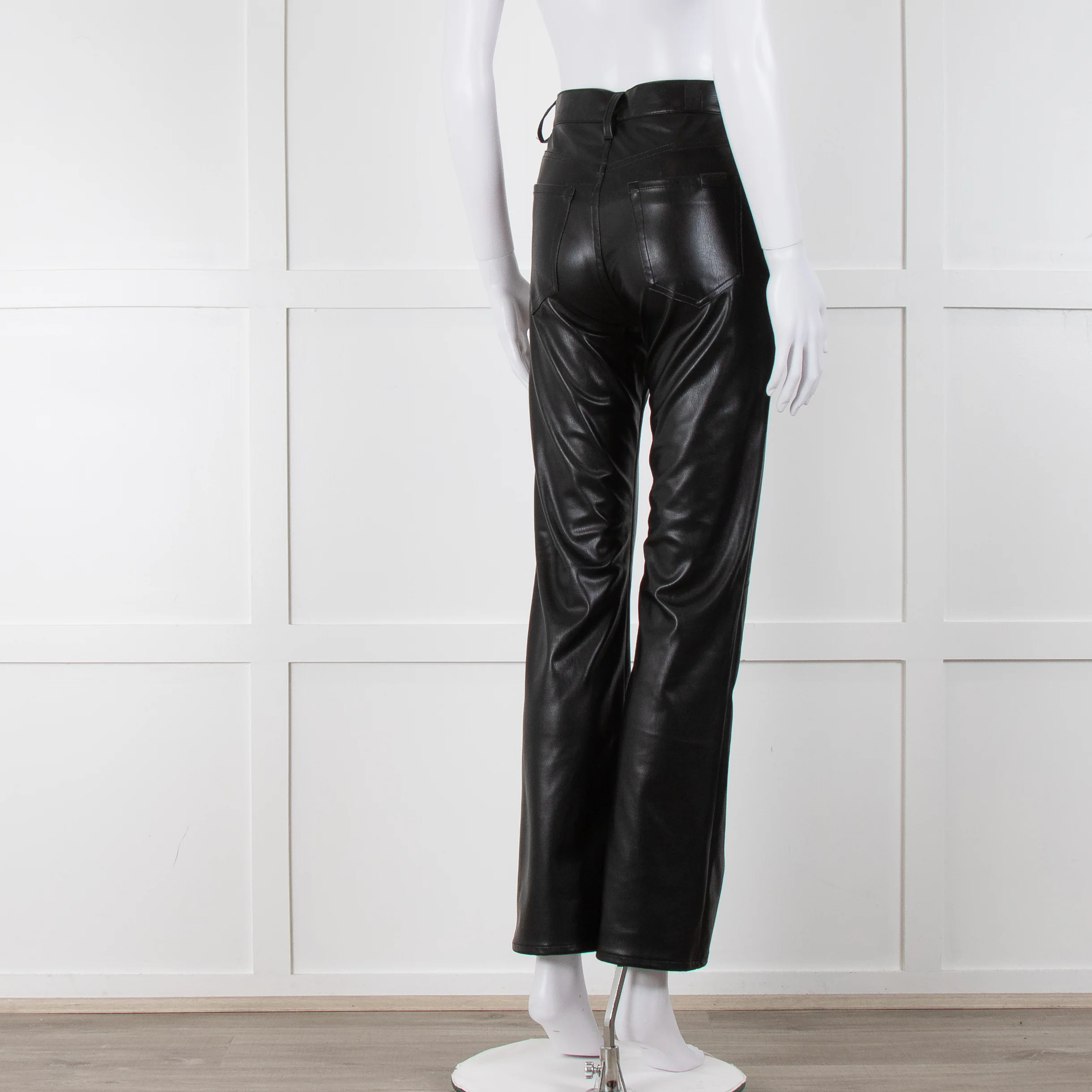 Seven For All Mankind Vegan Leather Bootleg Trousers - Image 4