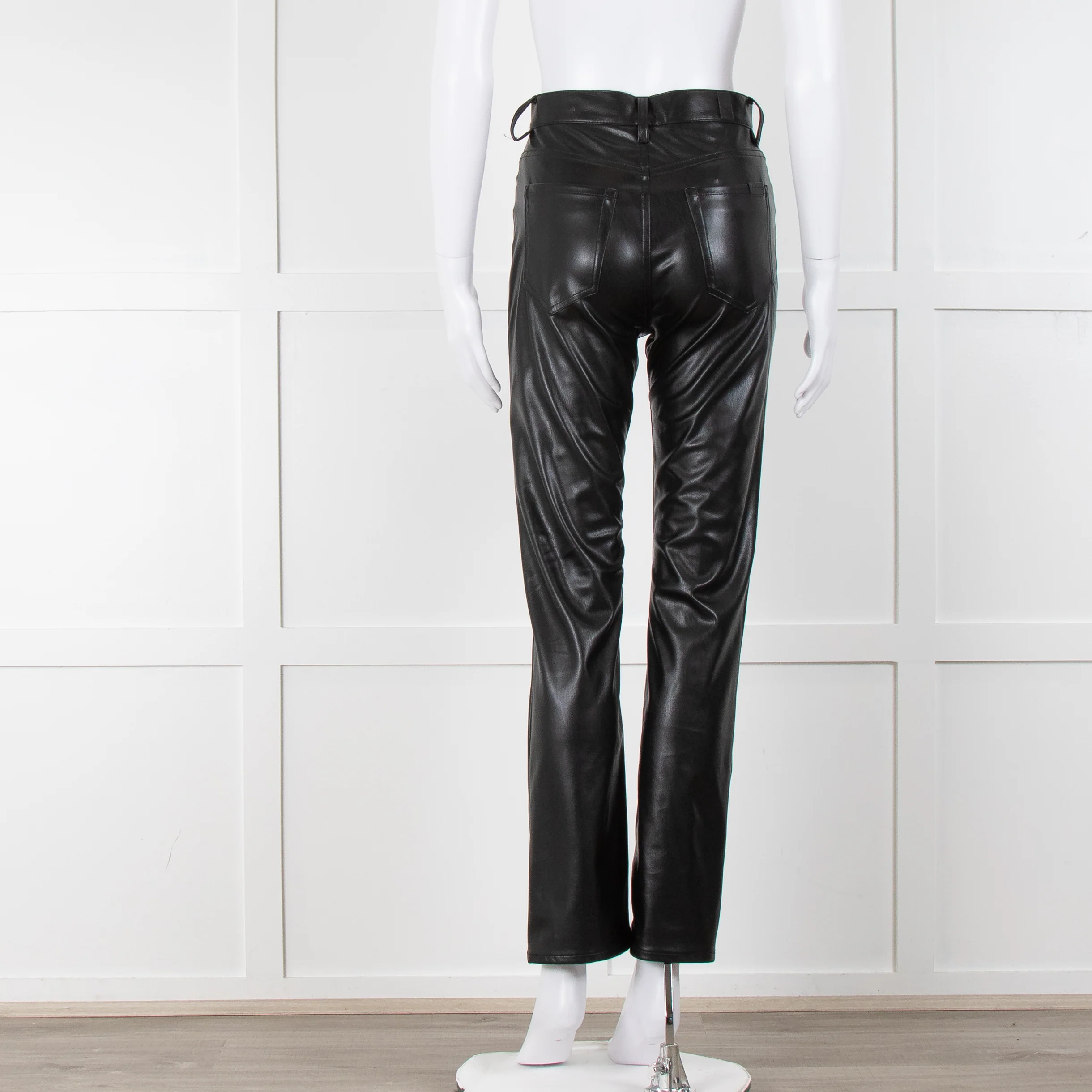 Seven For All Mankind Vegan Leather Bootleg Trousers - Image 5