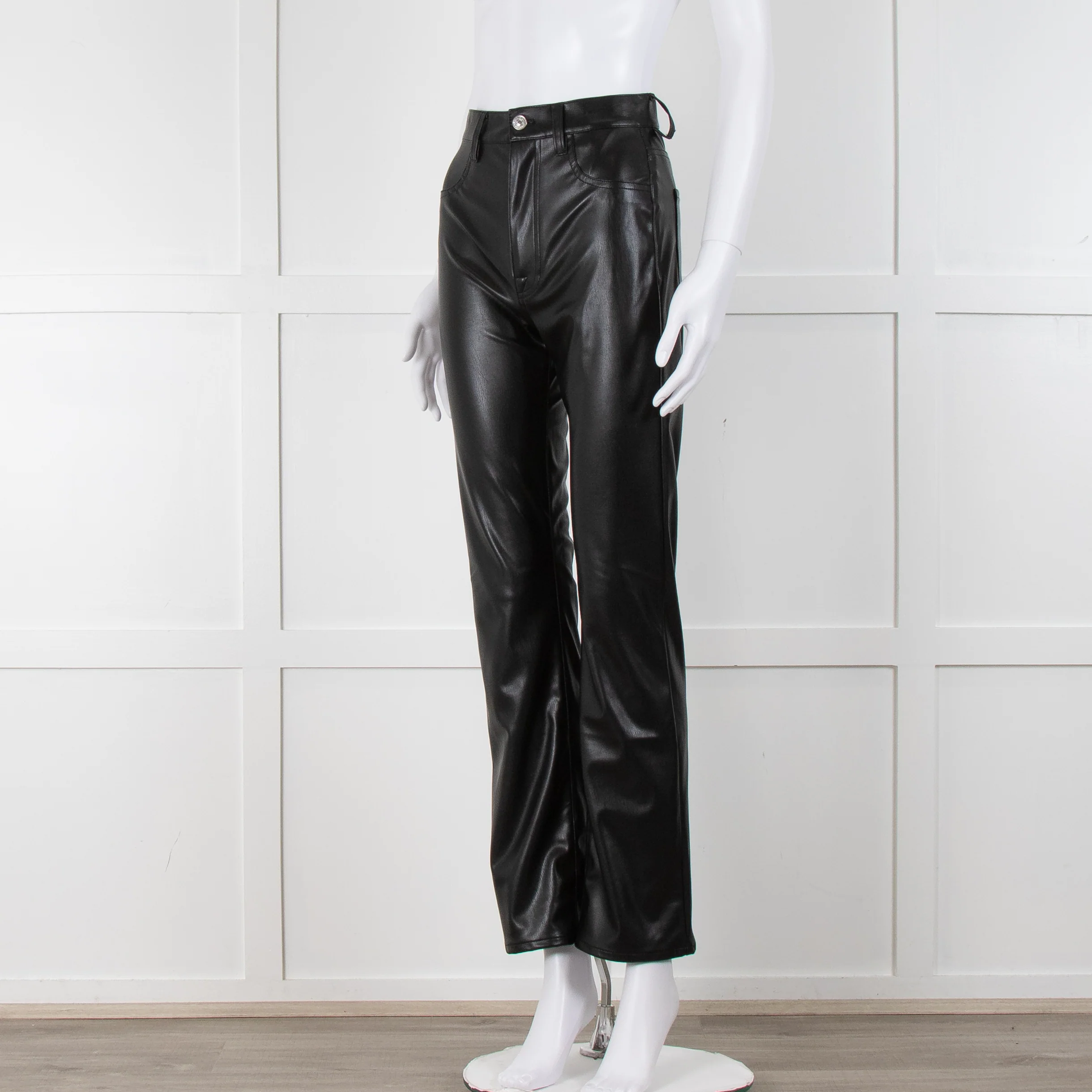 Seven For All Mankind Vegan Leather Bootleg Trousers - Image 8