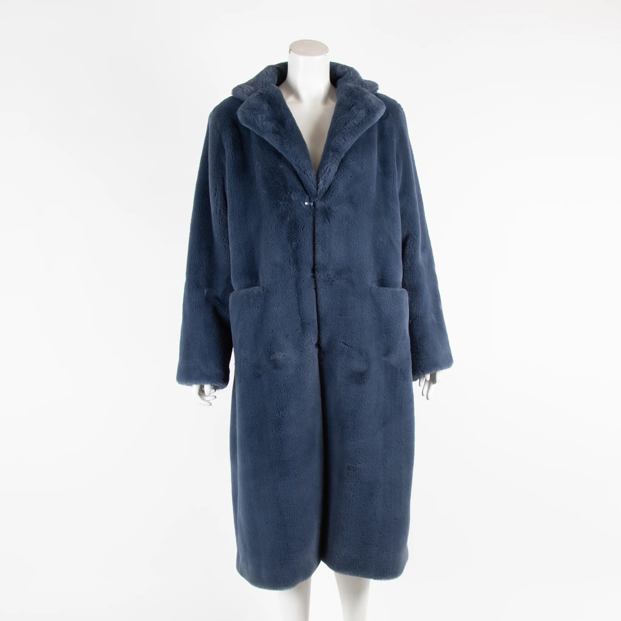 Seventy Blue Faux Fur Coat