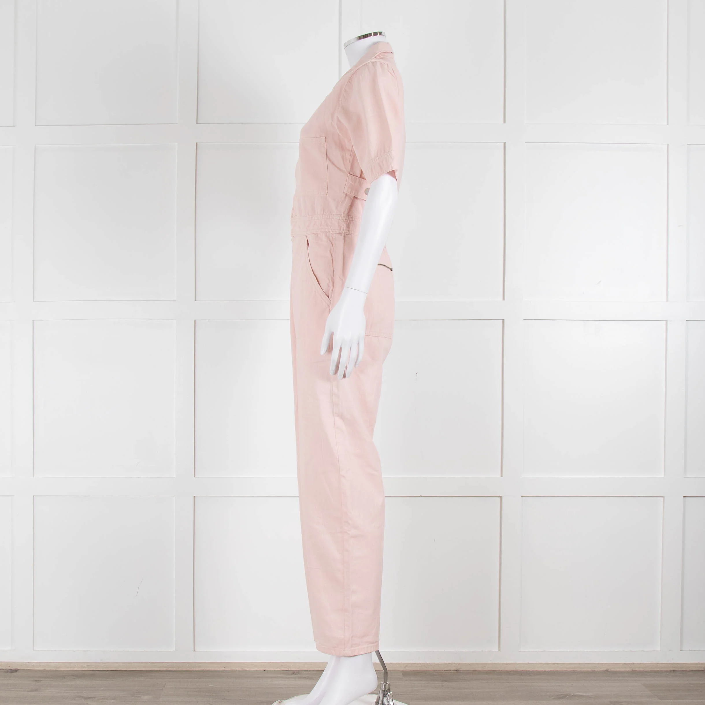 Seventy & Mochi Pale Pink Cotton Jumpsuit - Image 7