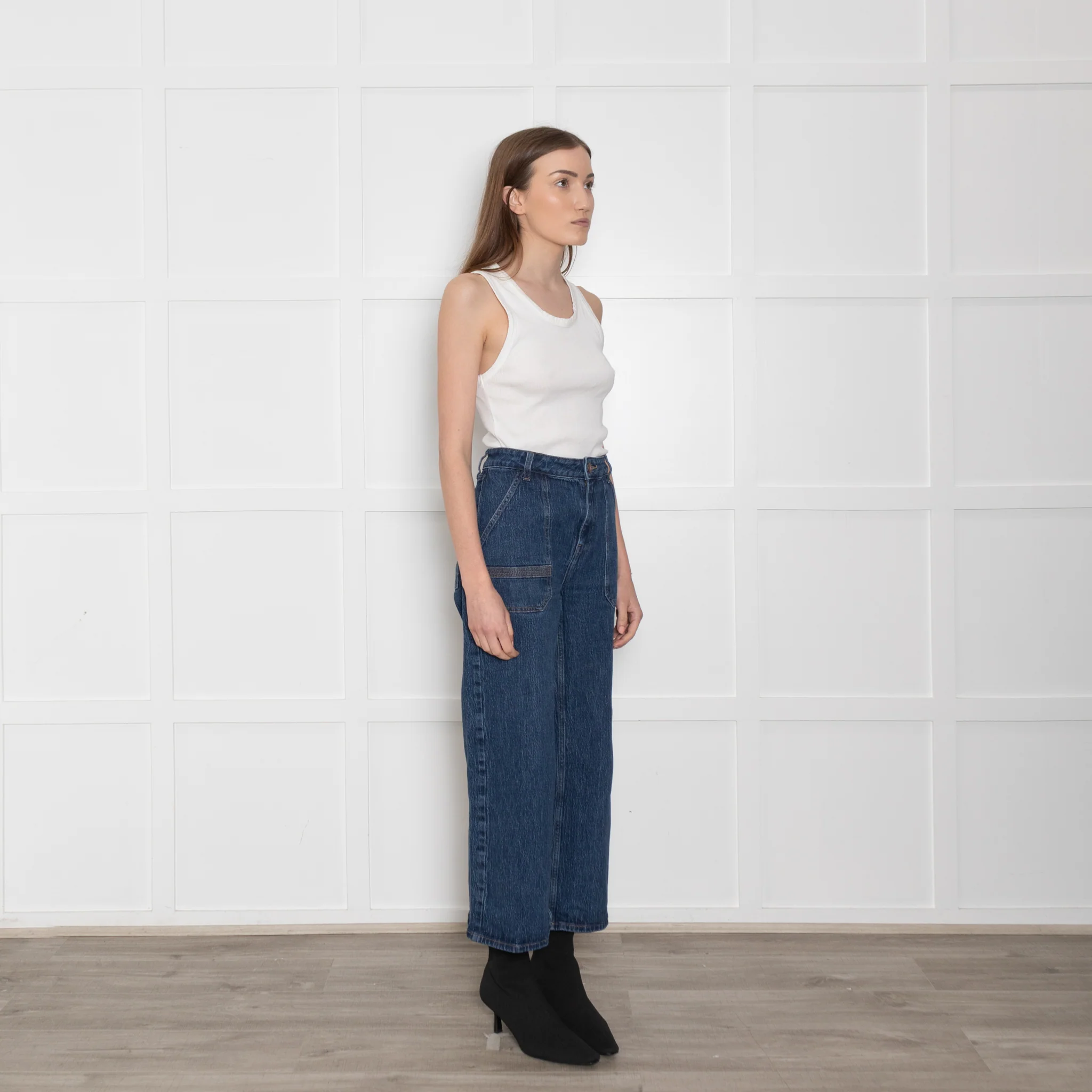Seventy Mochi Dark Blue Carpenter Style Jeans - Image 4
