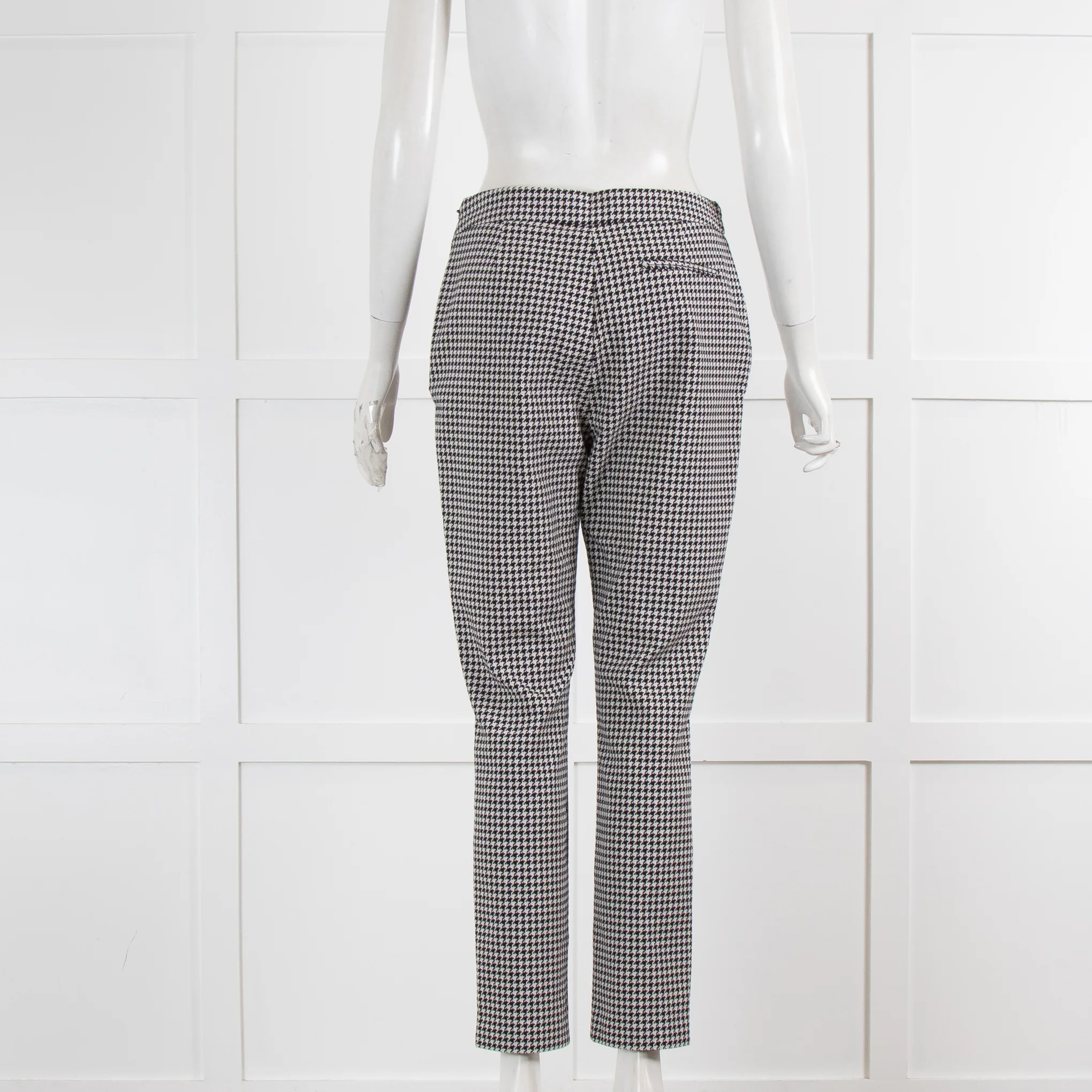 Sezane Black White Houndstooth Trousers - Image 3