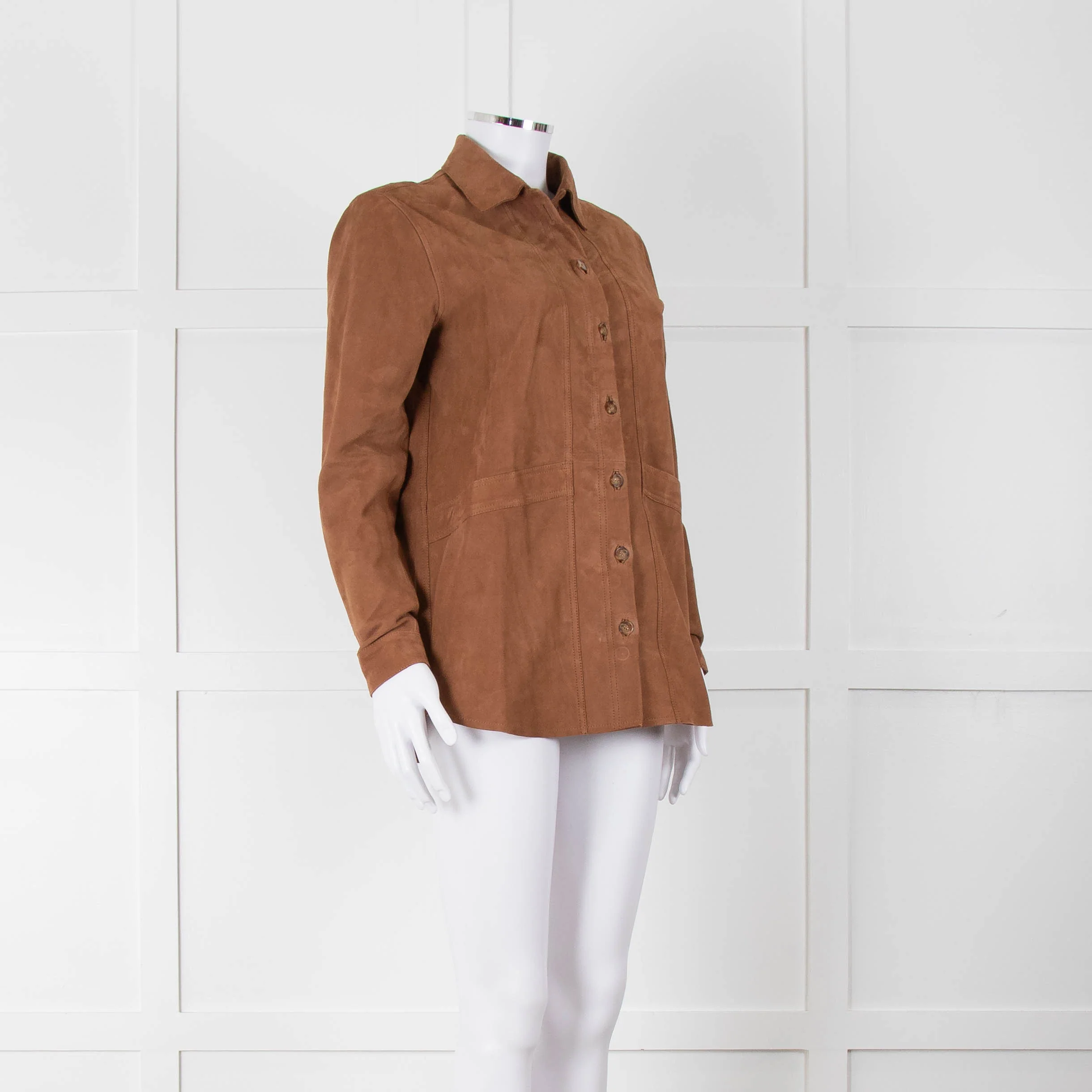 Sezane 'Will Forever' Tan Suede Hidden Pocket Jacket - Image 2