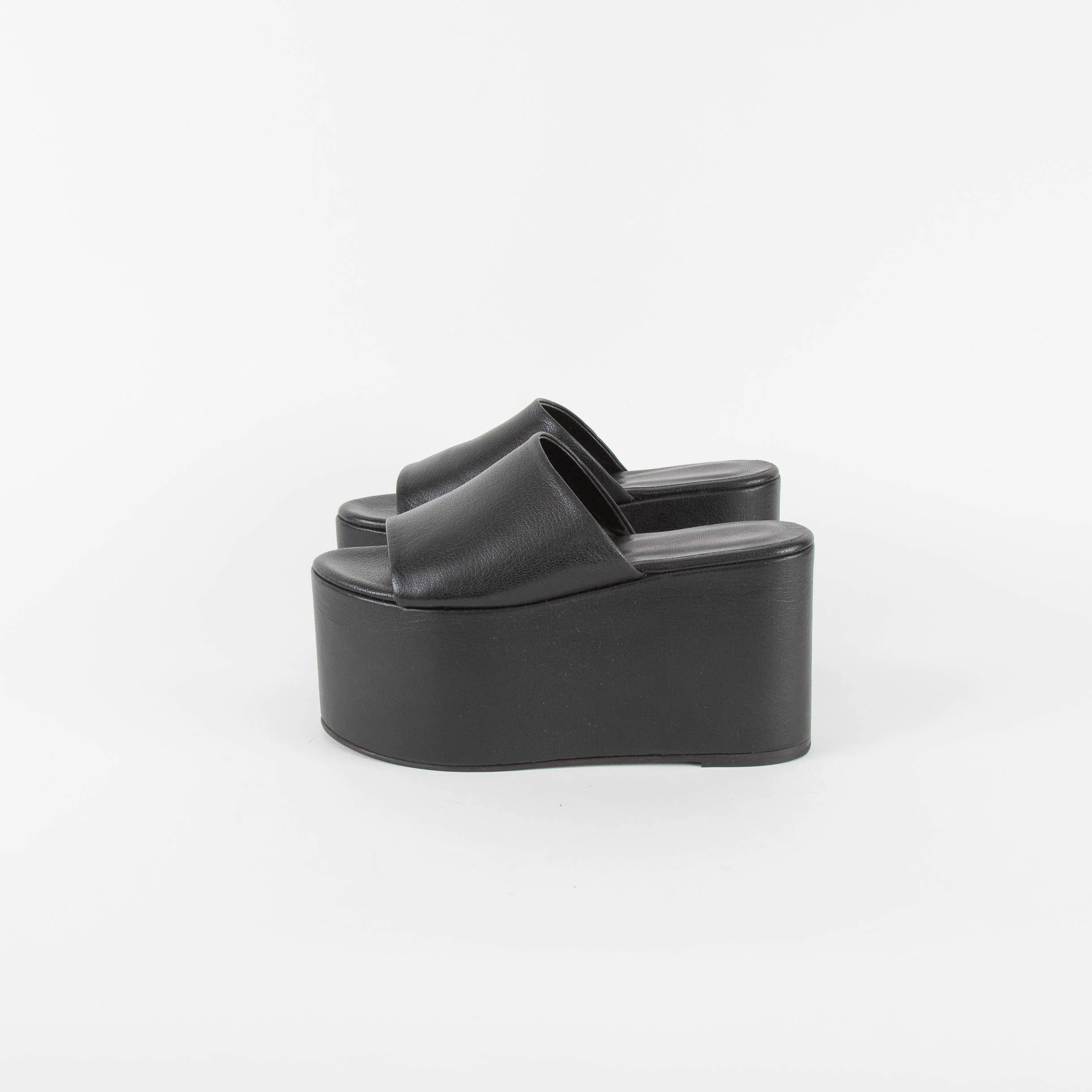 Simon Miller Black Wedge Open Mules - Image 3