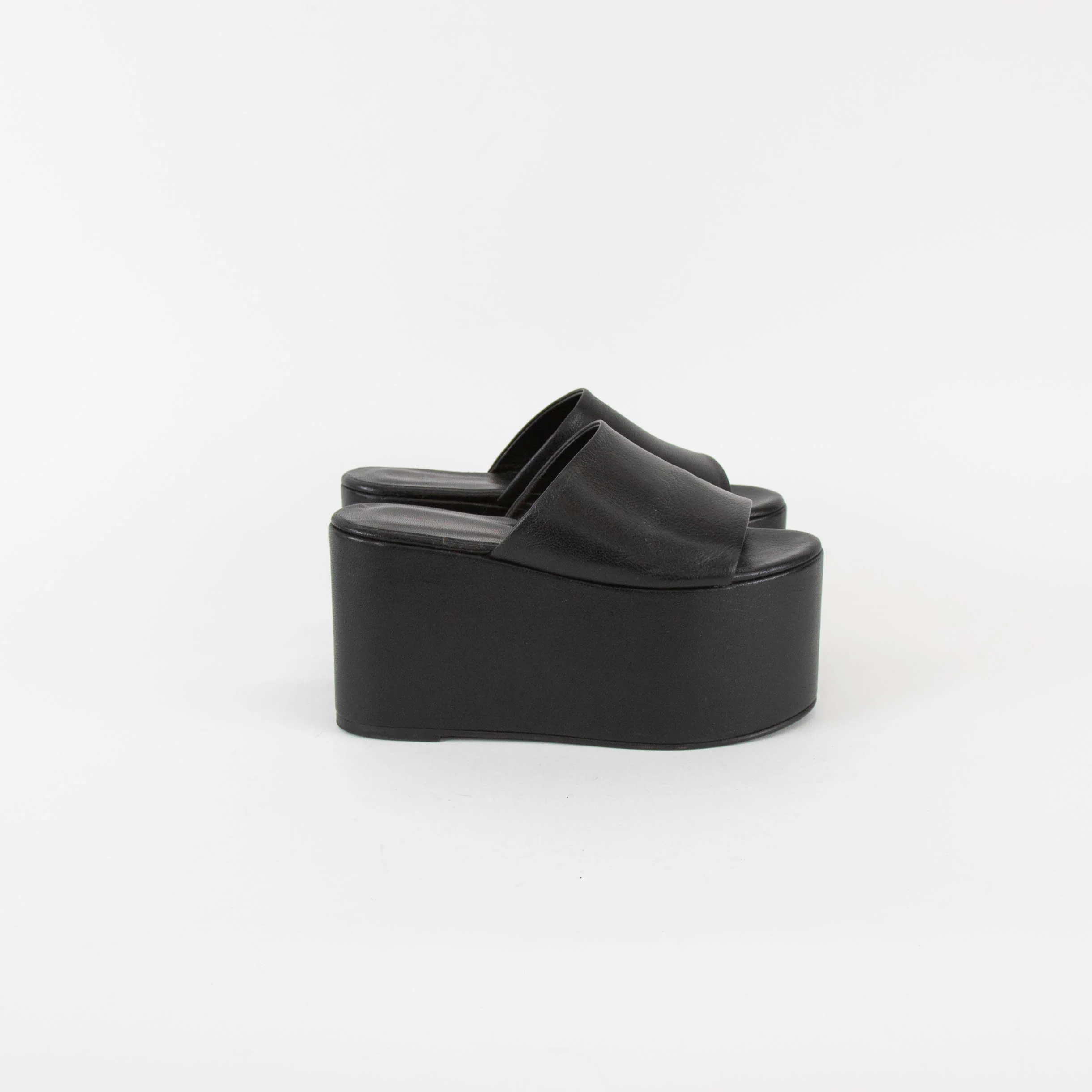 Simon Miller Black Wedge Open Mules - Image 5