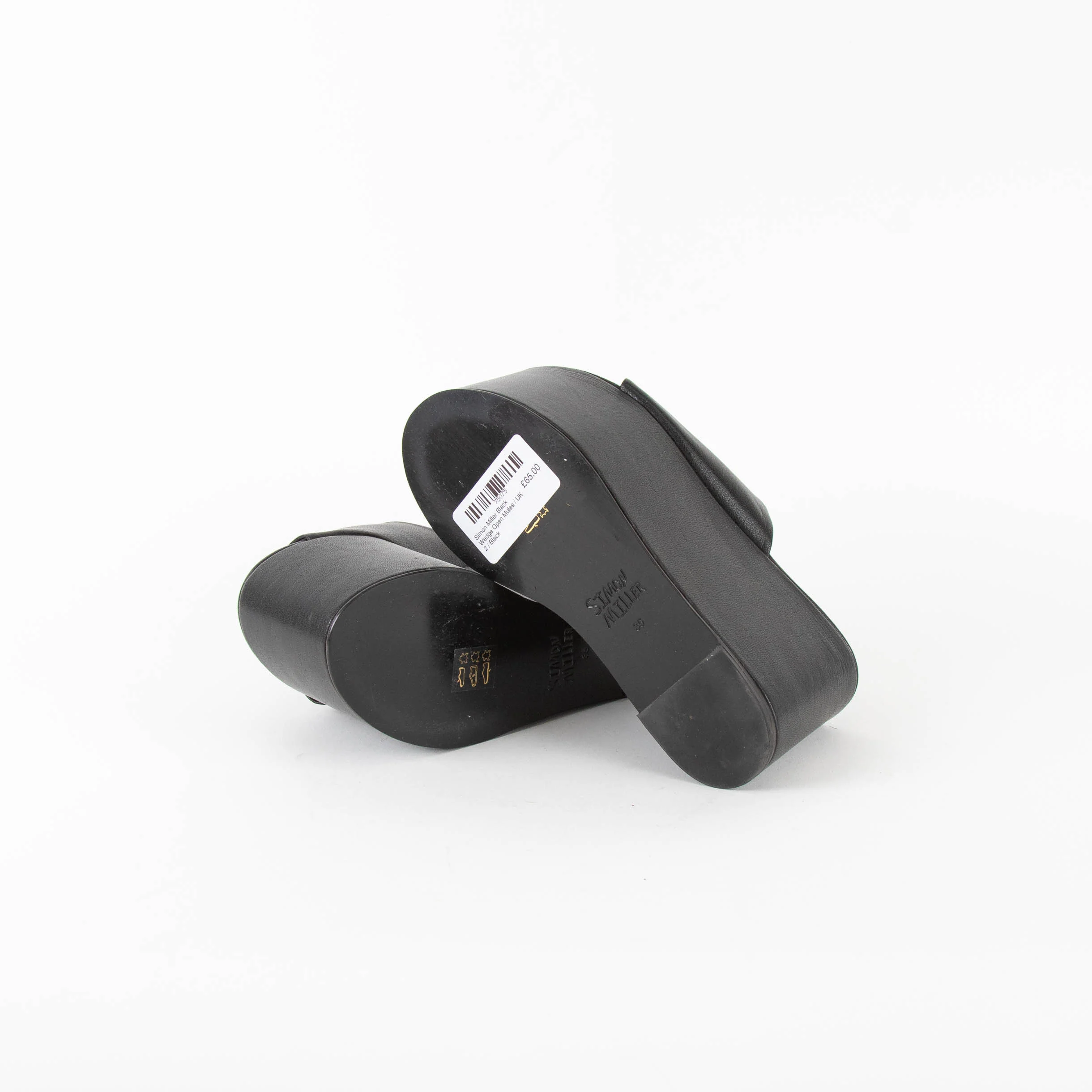 Simon Miller Black Wedge Open Mules - Image 6