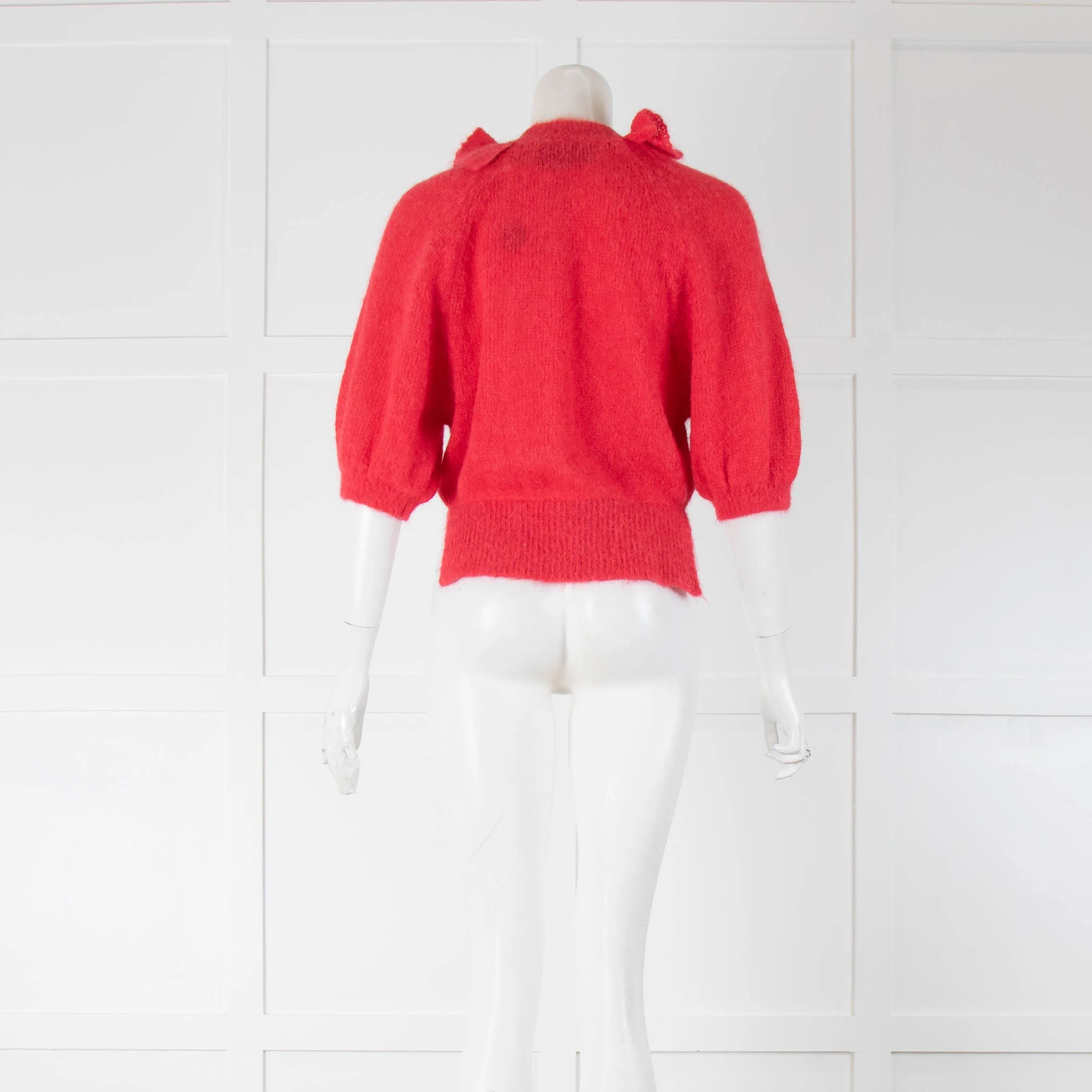 Simone Rocha Raspberry Mohair Short Cardigan - Image 3