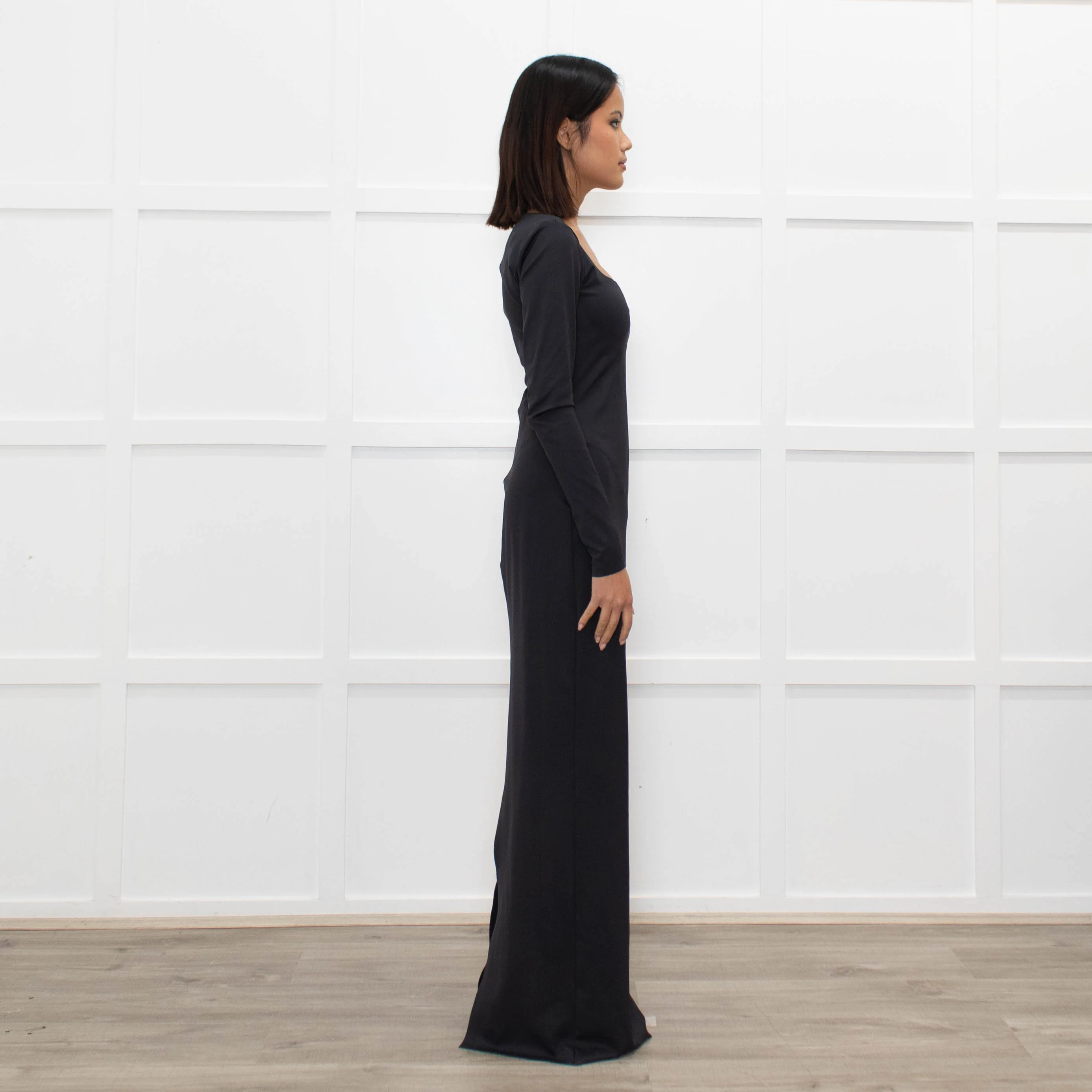 Skims Black Long Sleeve Maxi Dress - Image 3