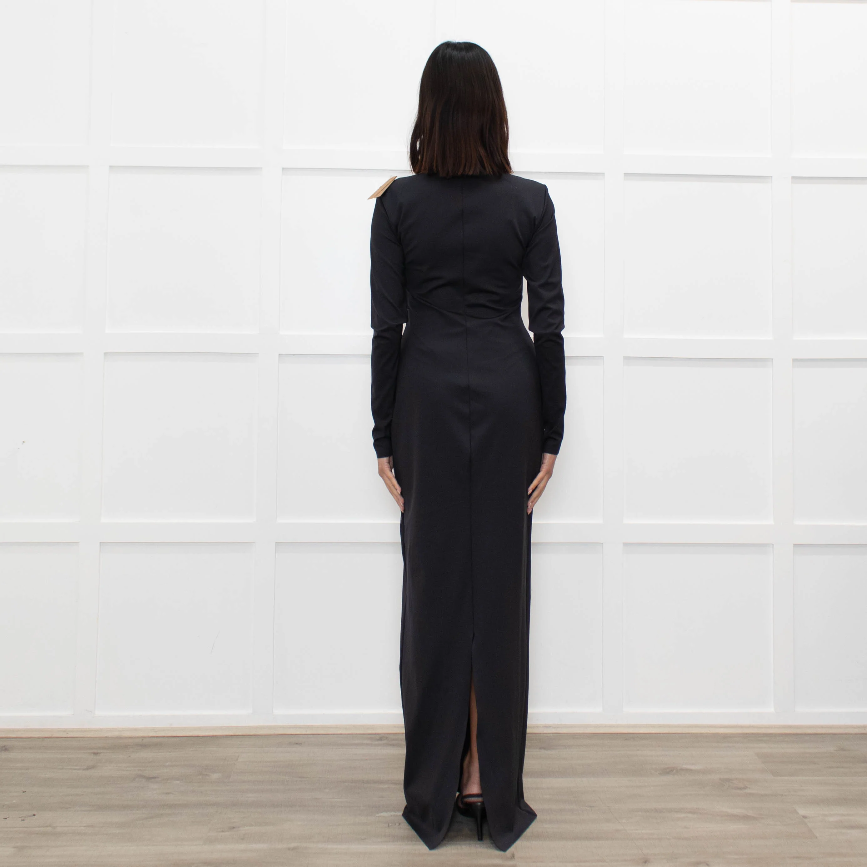 Skims Black Long Sleeve Maxi Dress - Image 4
