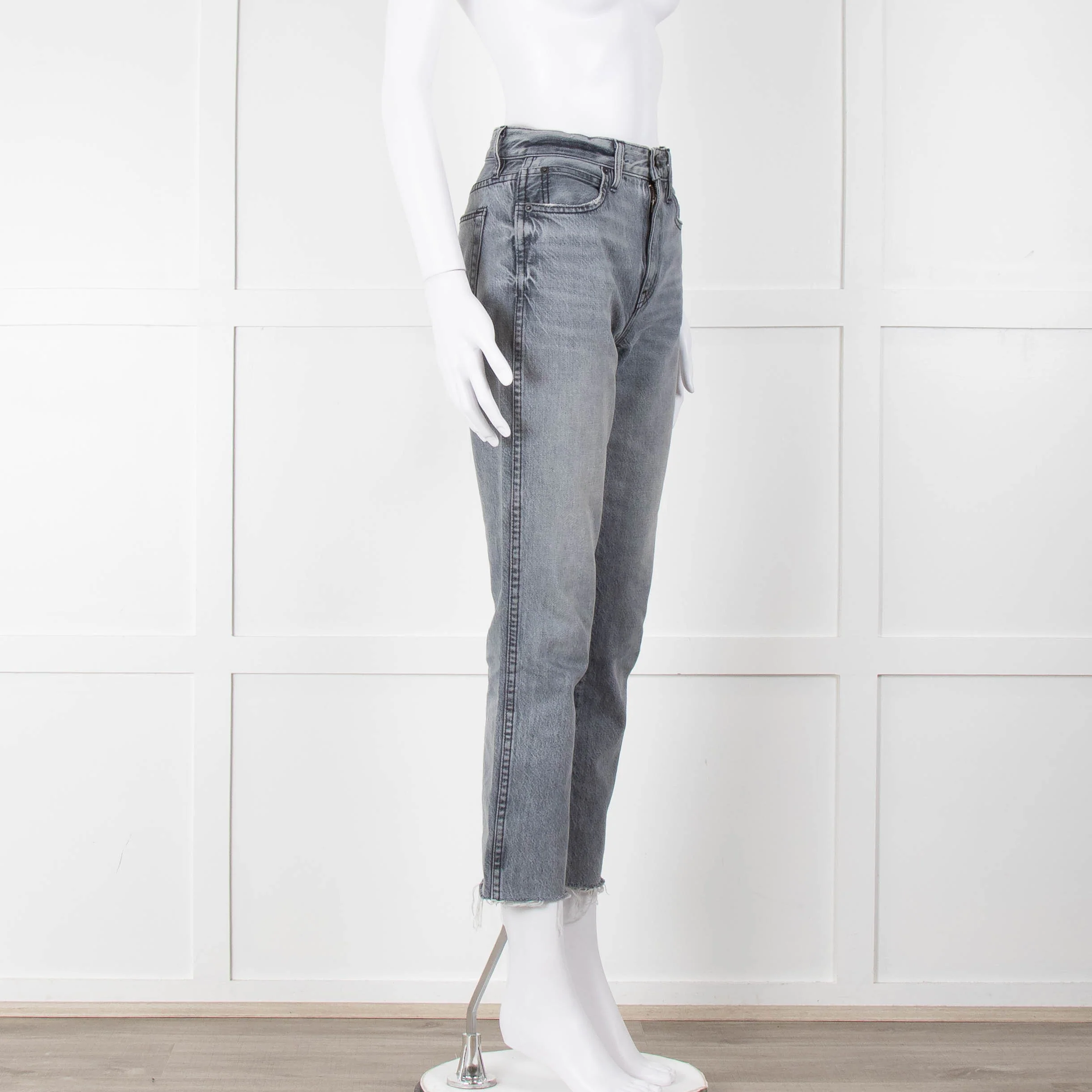 Slverlake Grey Raw Hem Slim Leg Jeans - Image 2