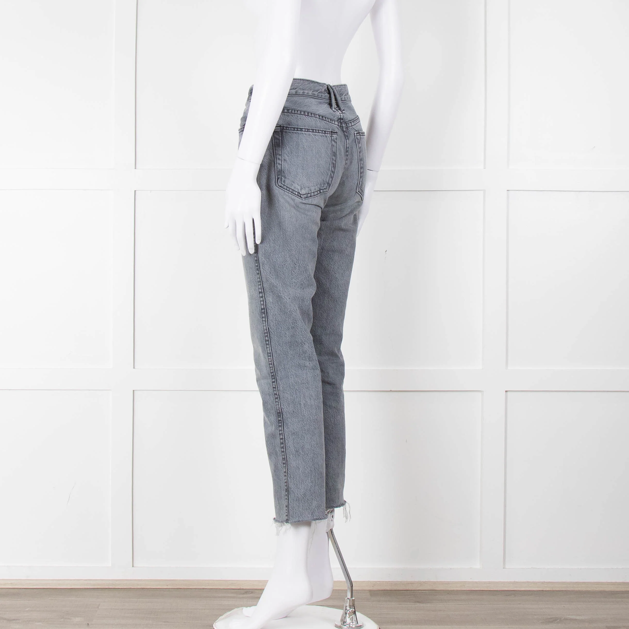 Slverlake Grey Raw Hem Slim Leg Jeans - Image 6