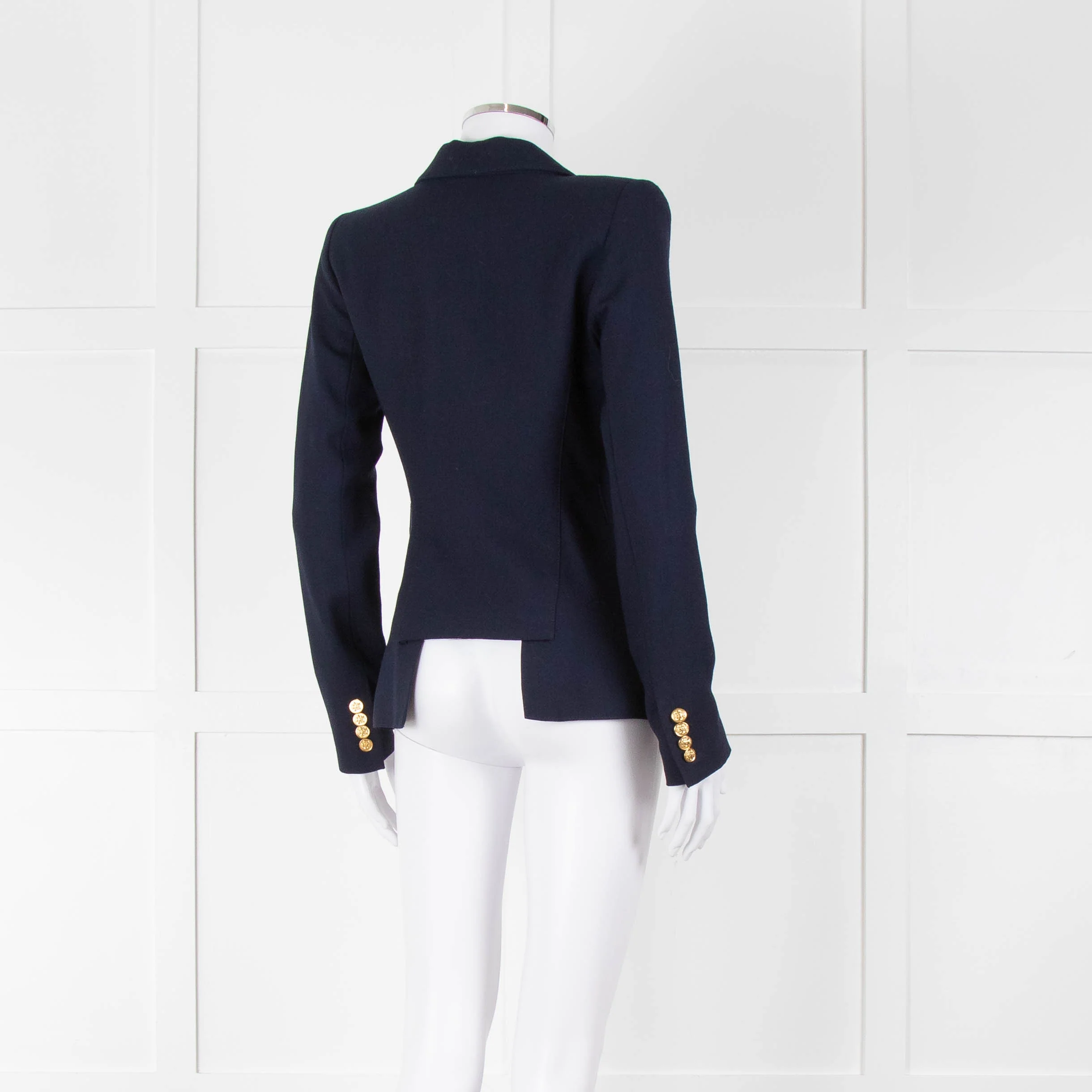 Smythe Navy Blue Gold Button Fitted Jacket - Image 4