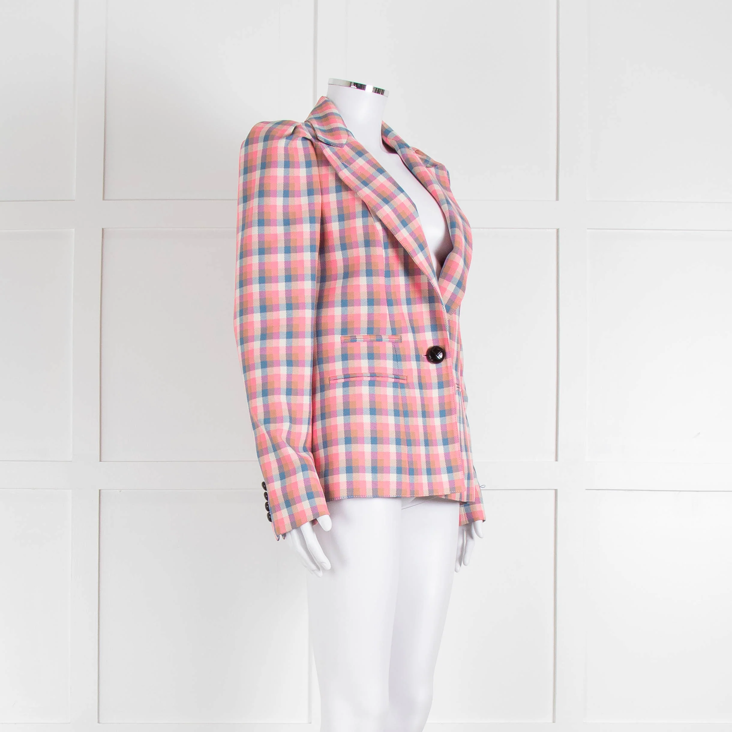 Smythe Pink Multicoloured Check Jacket - Image 2