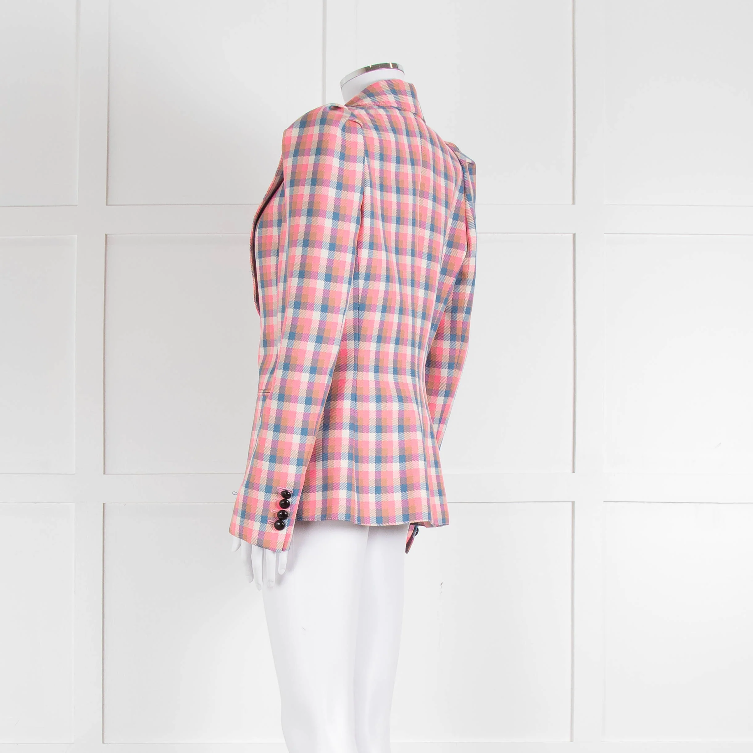 Smythe Pink Multicoloured Check Jacket - Image 6