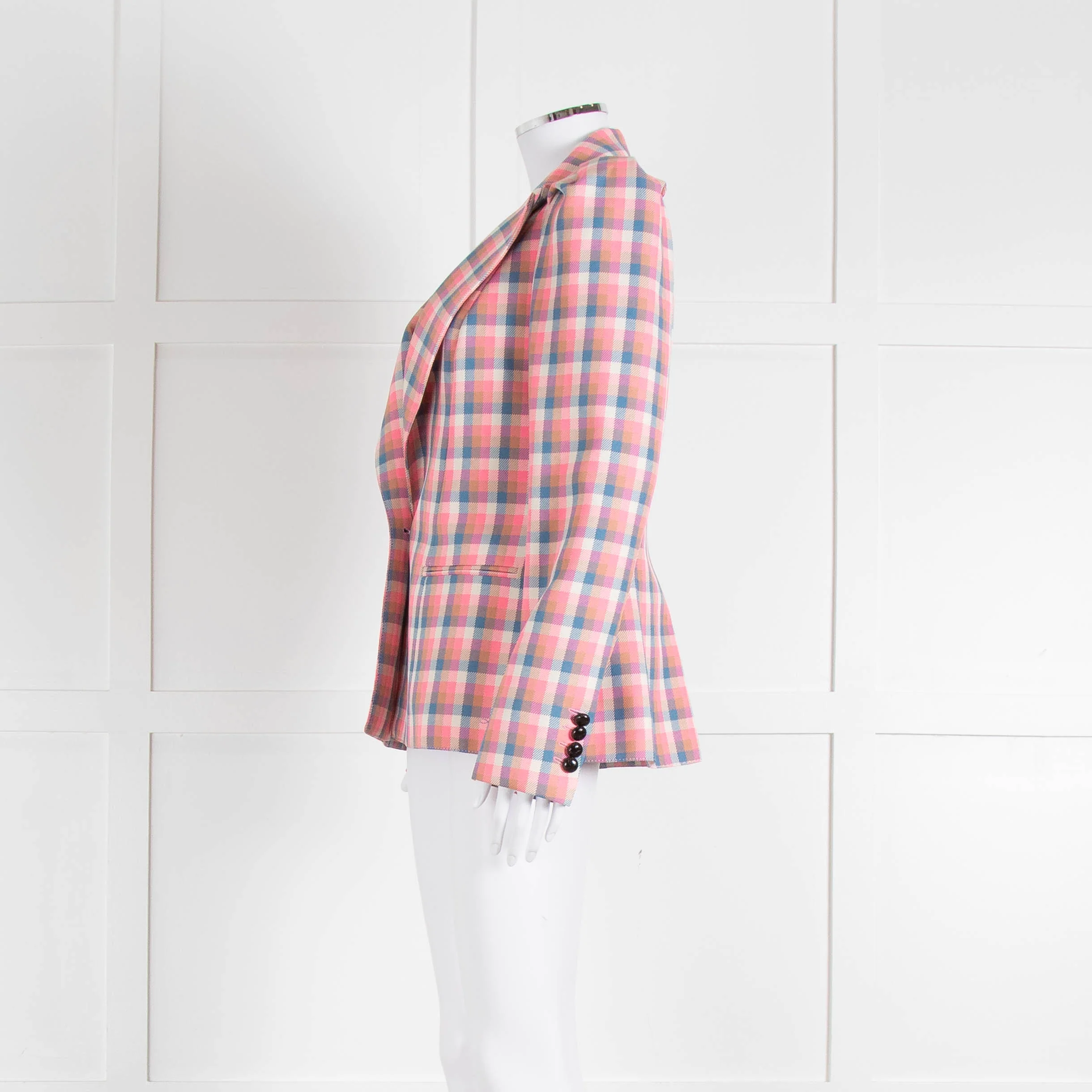 Smythe Pink Multicoloured Check Jacket - Image 7