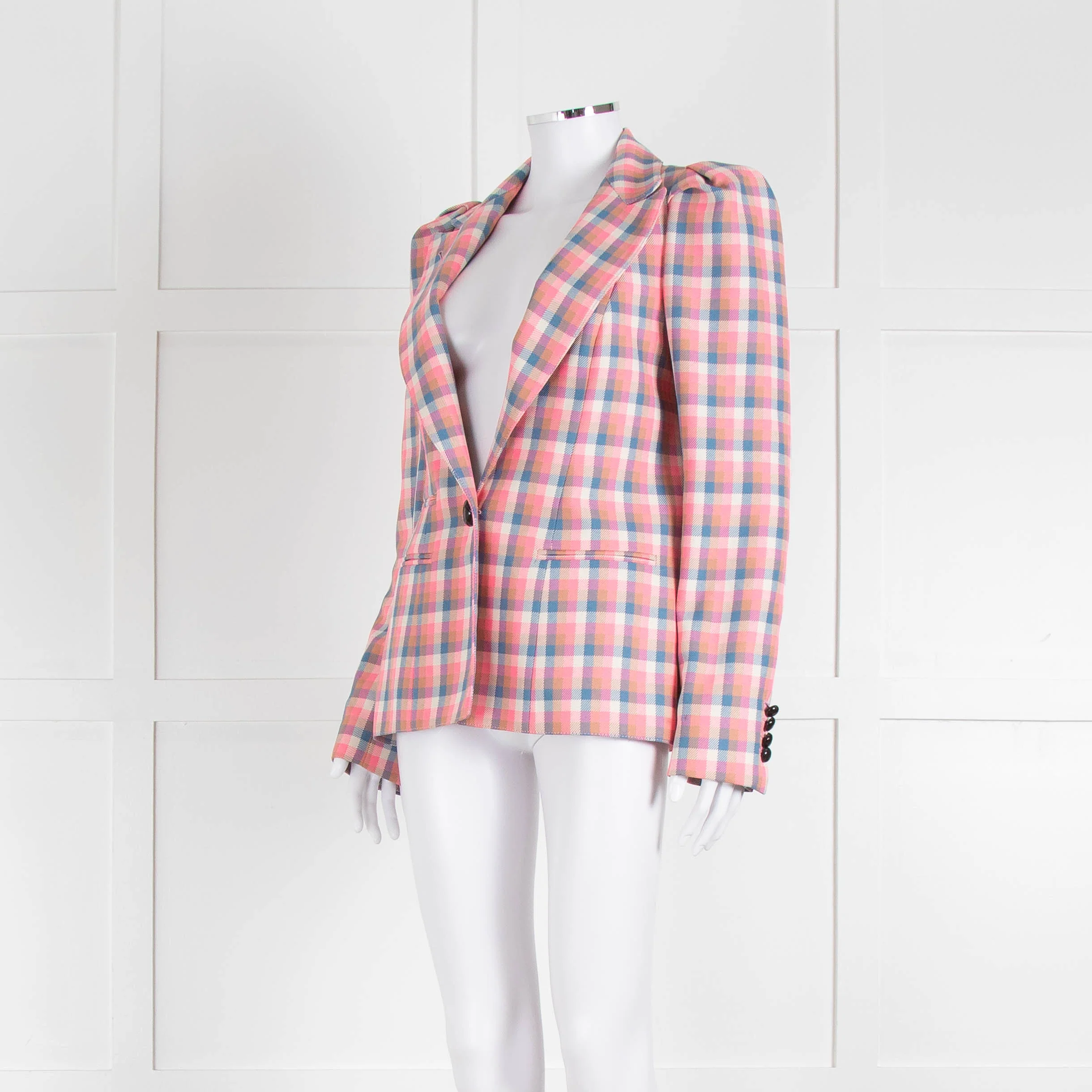 Smythe Pink Multicoloured Check Jacket - Image 8