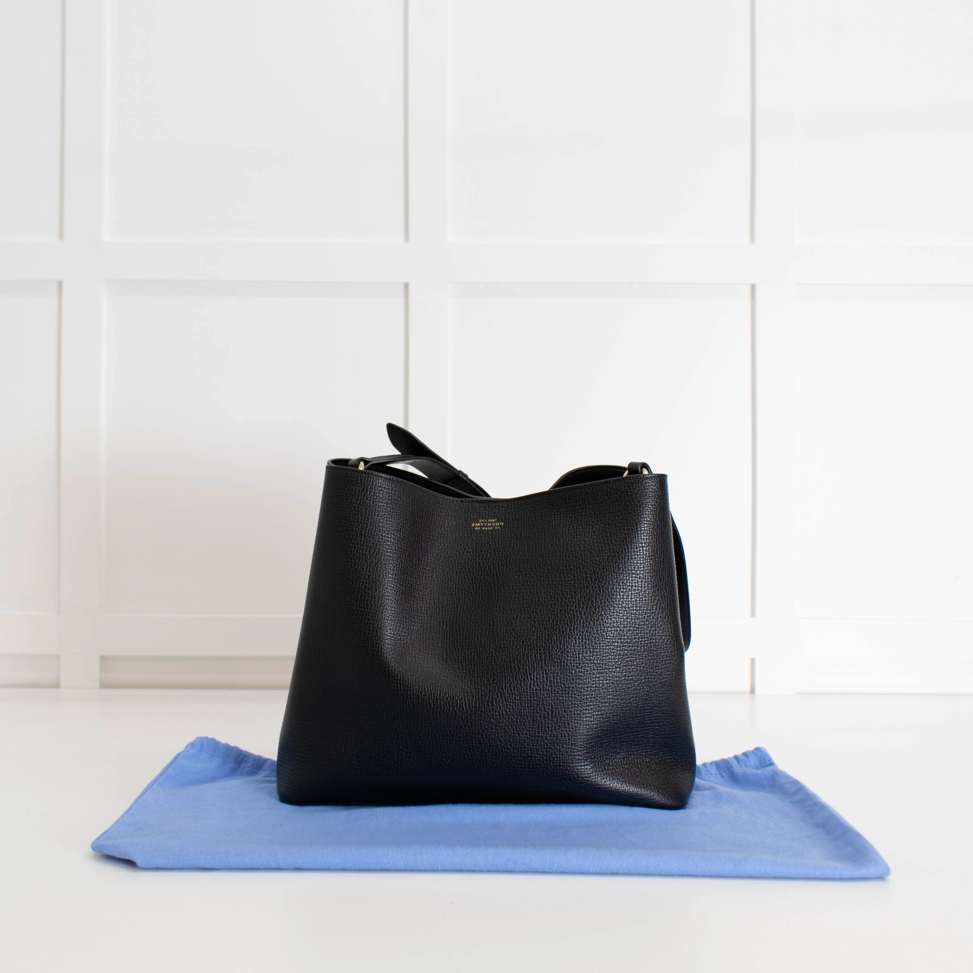 Smythson Black Shoulder Bag - Image 8