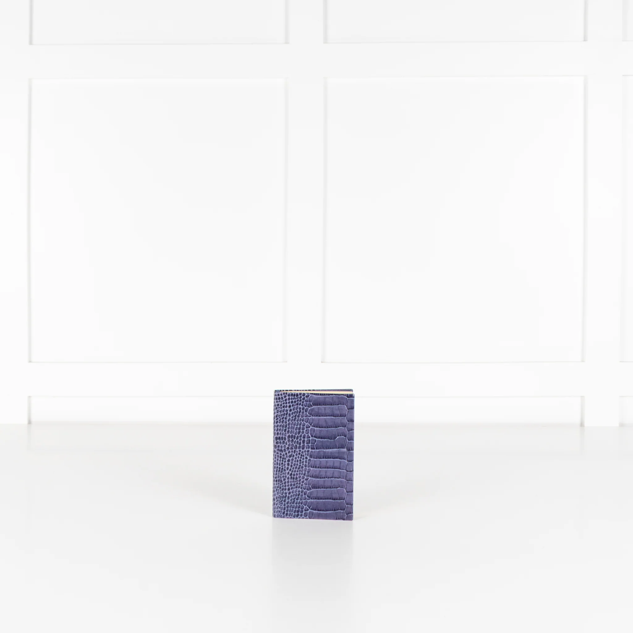 Smythson Blue Panama Leather Notebook With Silk Lining