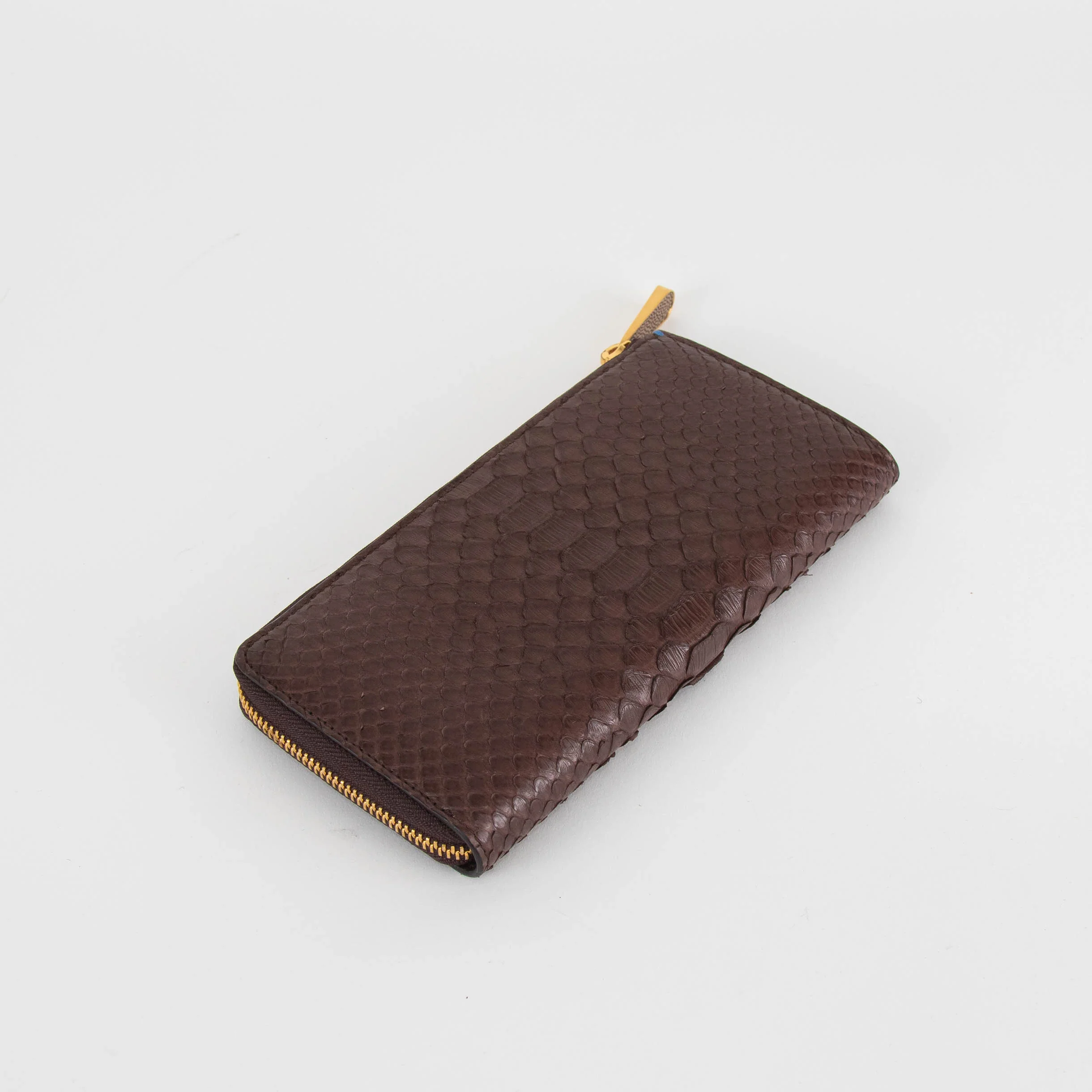 Smythson Brown Snake Skin Long Wallet - Image 3
