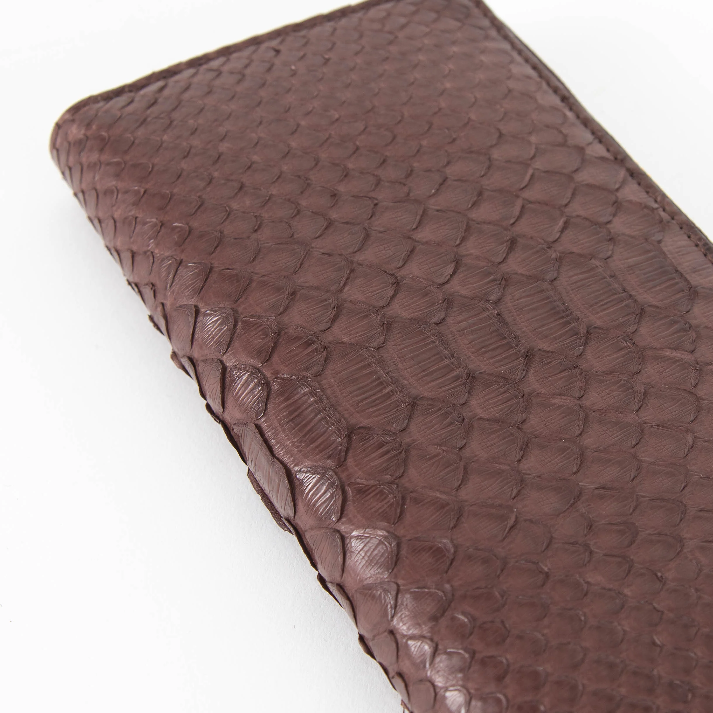 Smythson Brown Snake Skin Long Wallet - Image 5