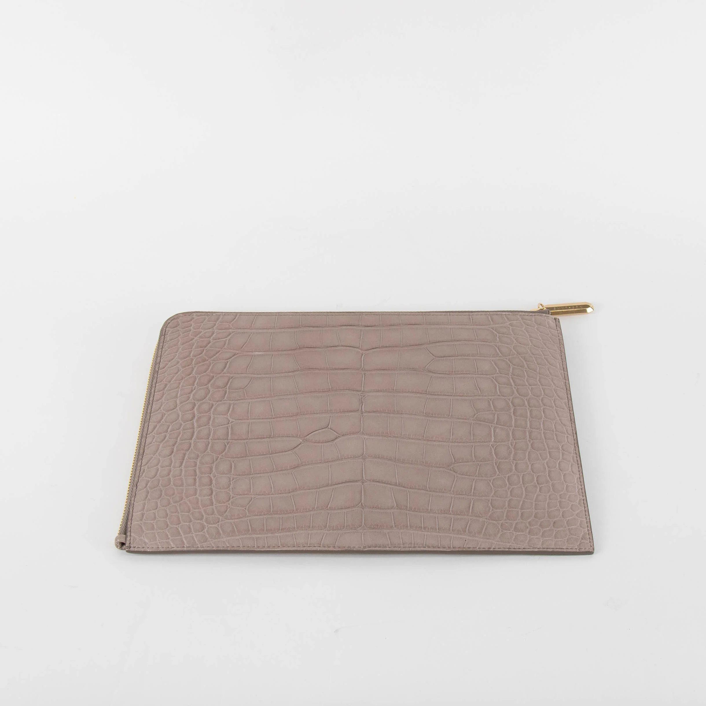 Smythson Taupe Croc Embossed iPad Cover - Image 5