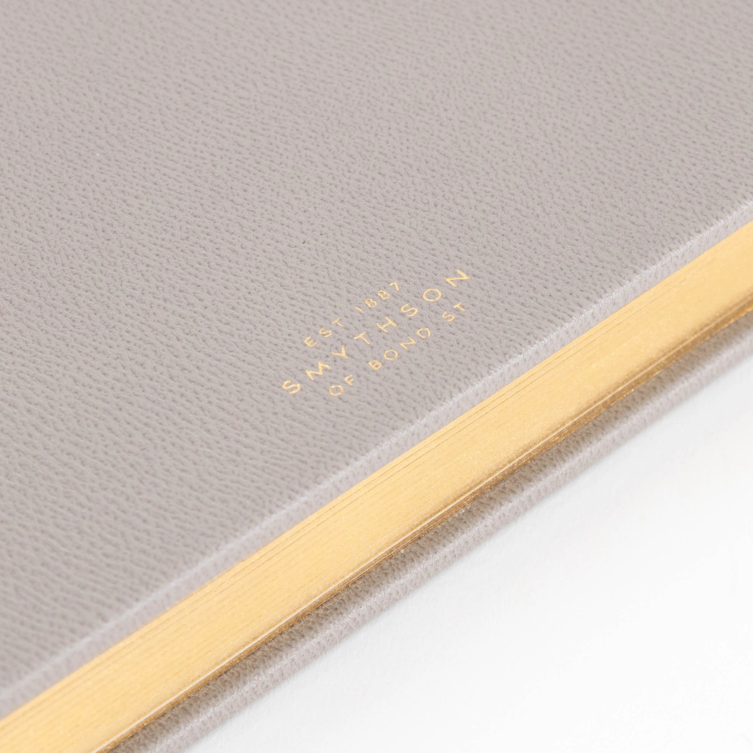 Smythson Dove Grey Leather Hardbound Guest Book - Image 3