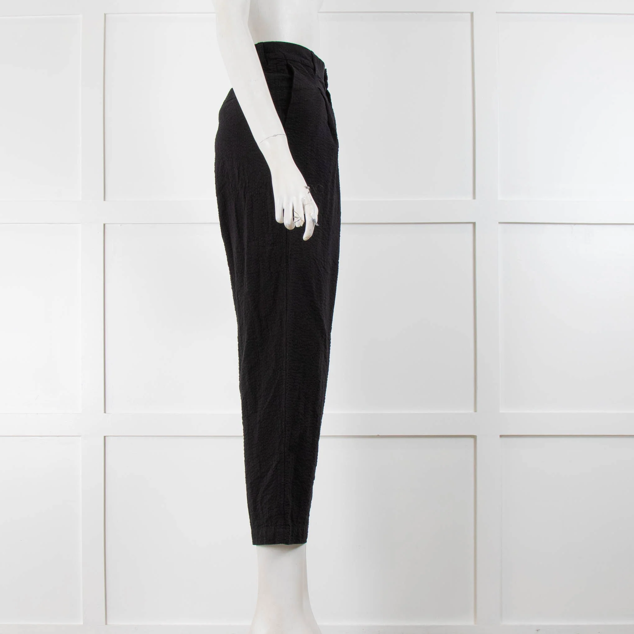Soeur Black Seer Sucker Trousers - Image 2