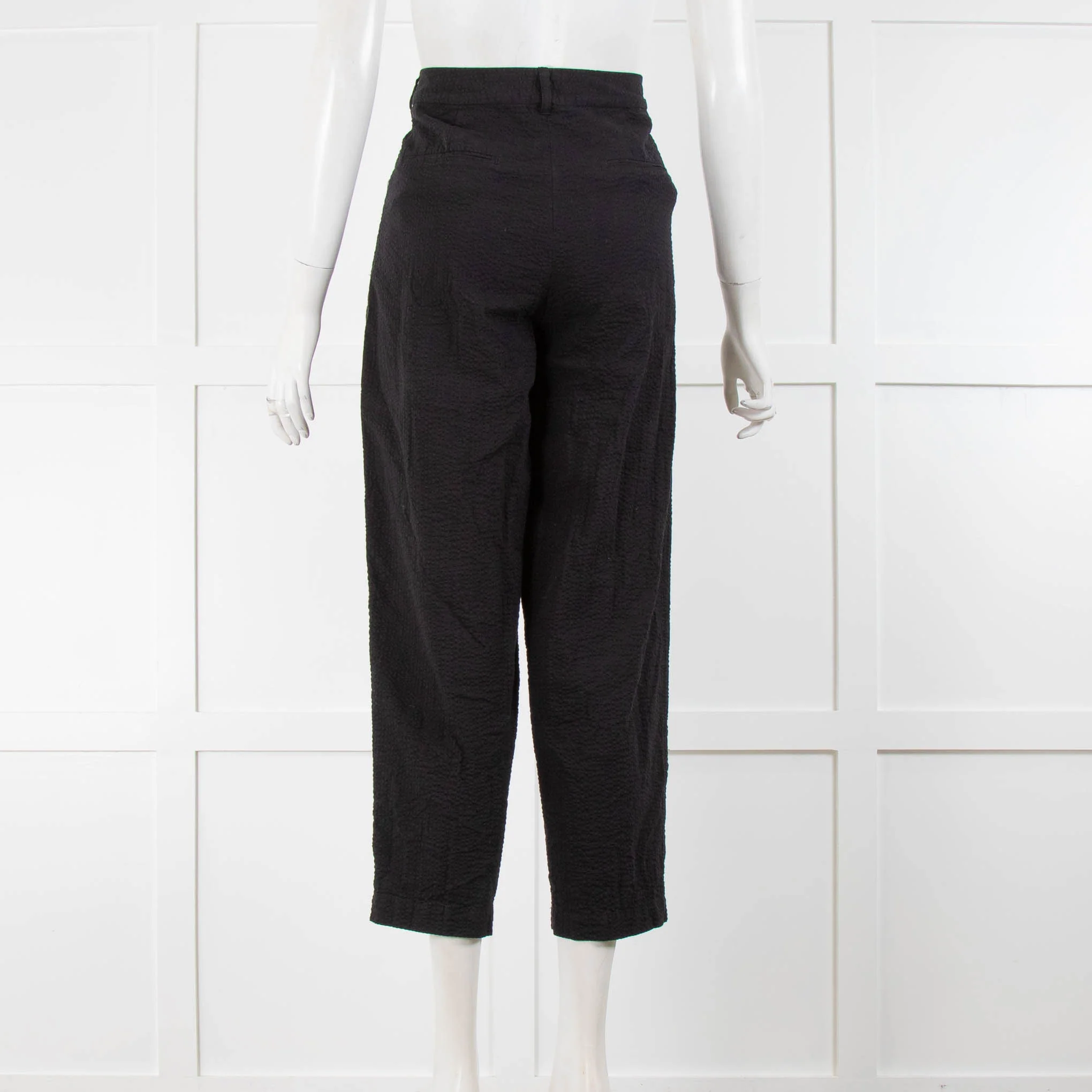 Soeur Black Seer Sucker Trousers - Image 3