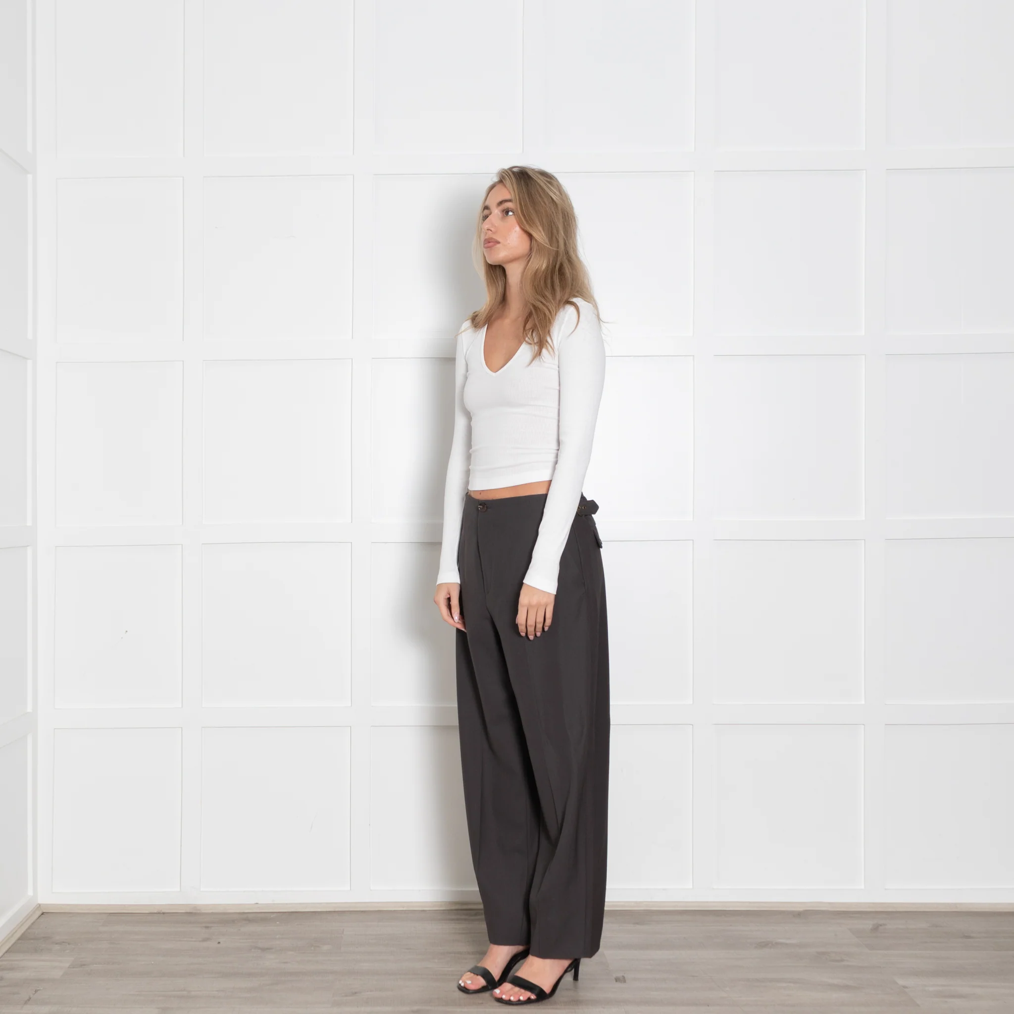 Soeur Dark Brown/Grey Trousers - Image 3