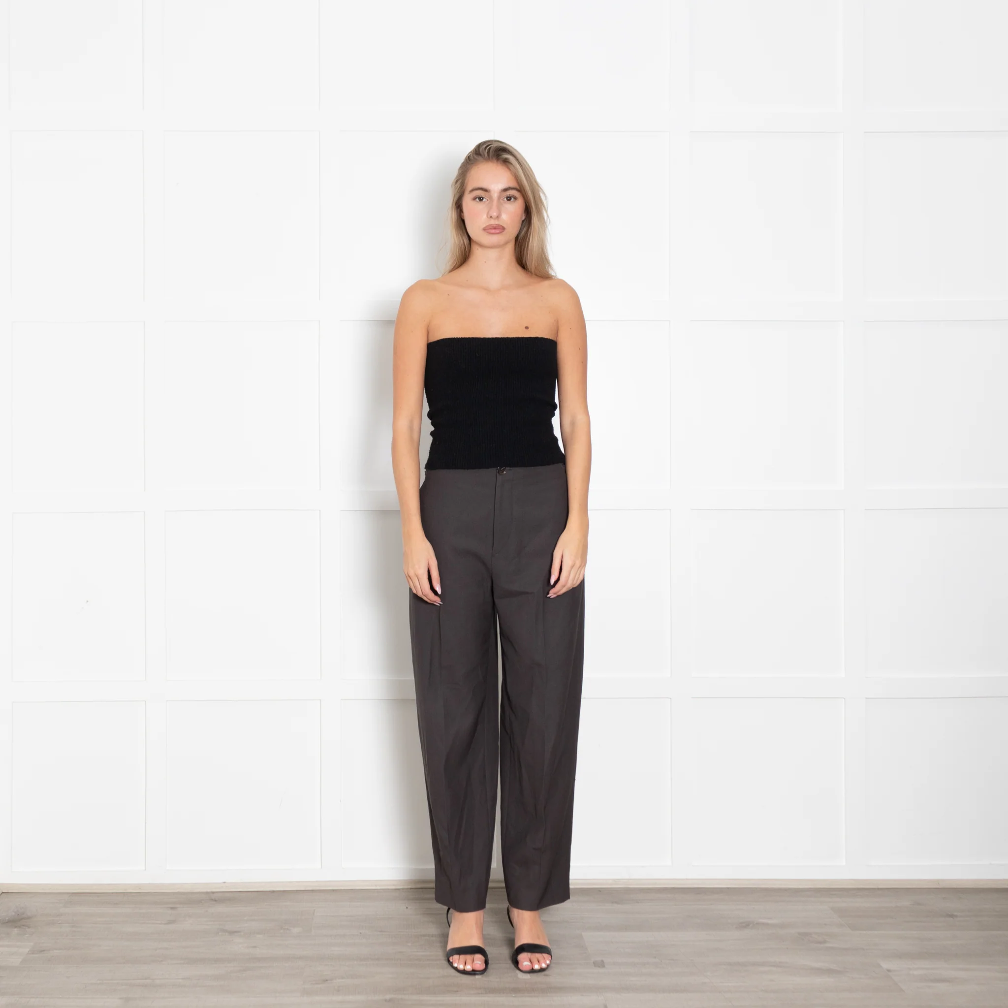 Soeur Grey High Waist Trousers
