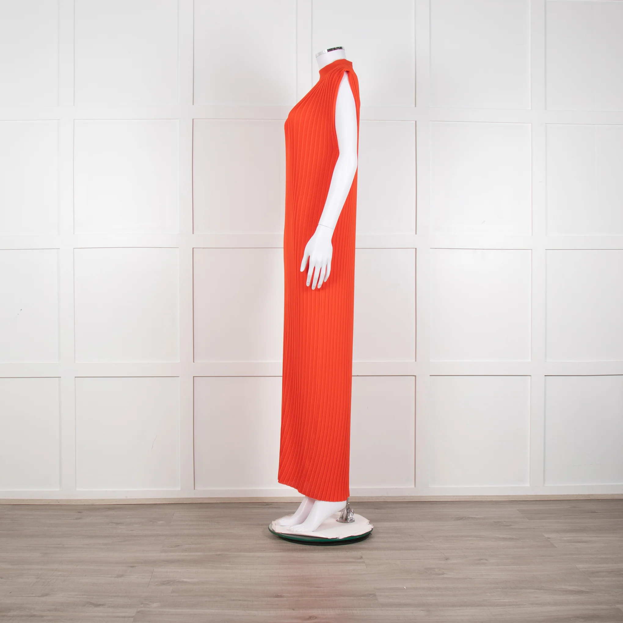 Solace London Orange Arielle Sleeveless Pleated Maxi Dress - Image 3