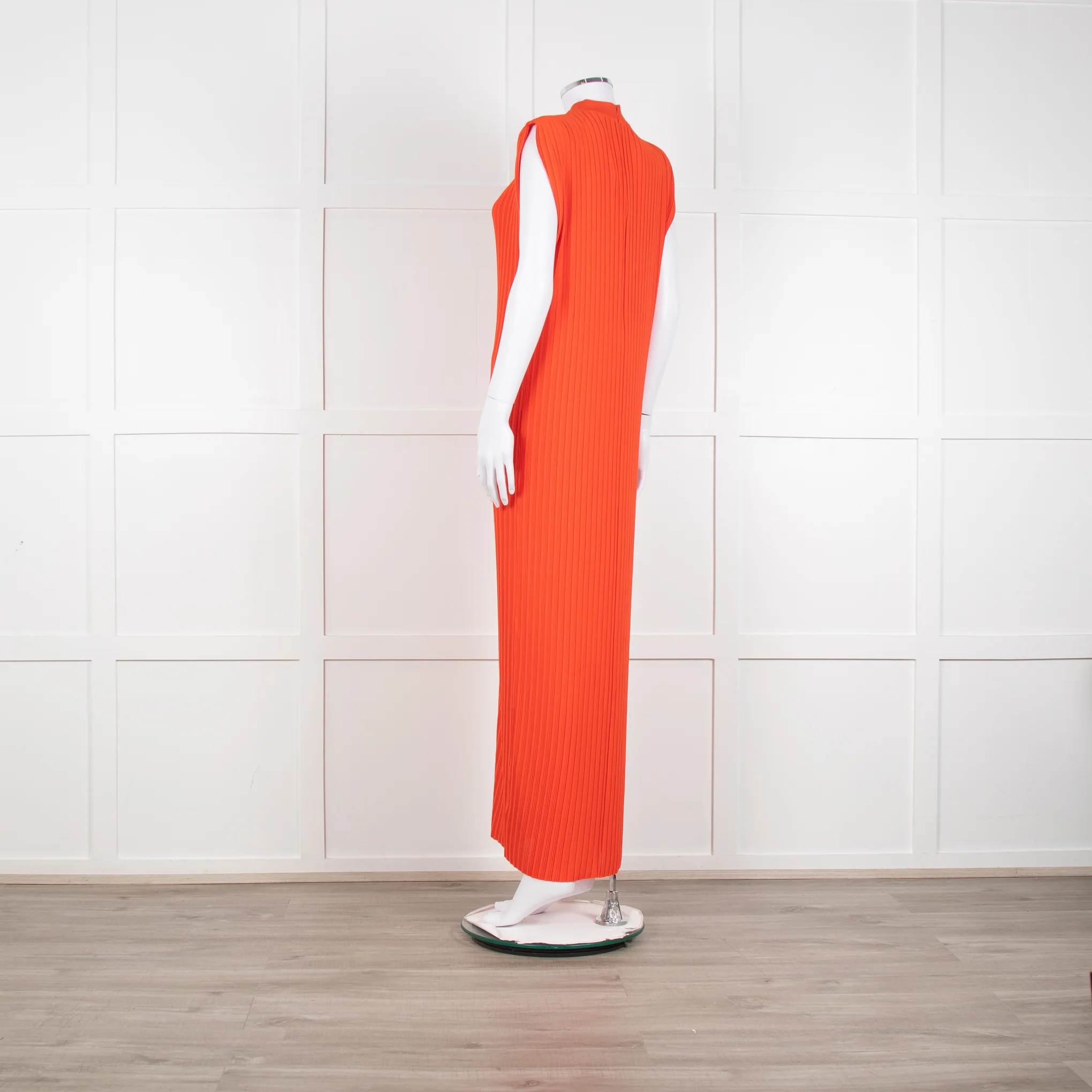 Solace London Orange Arielle Sleeveless Pleated Maxi Dress - Image 4