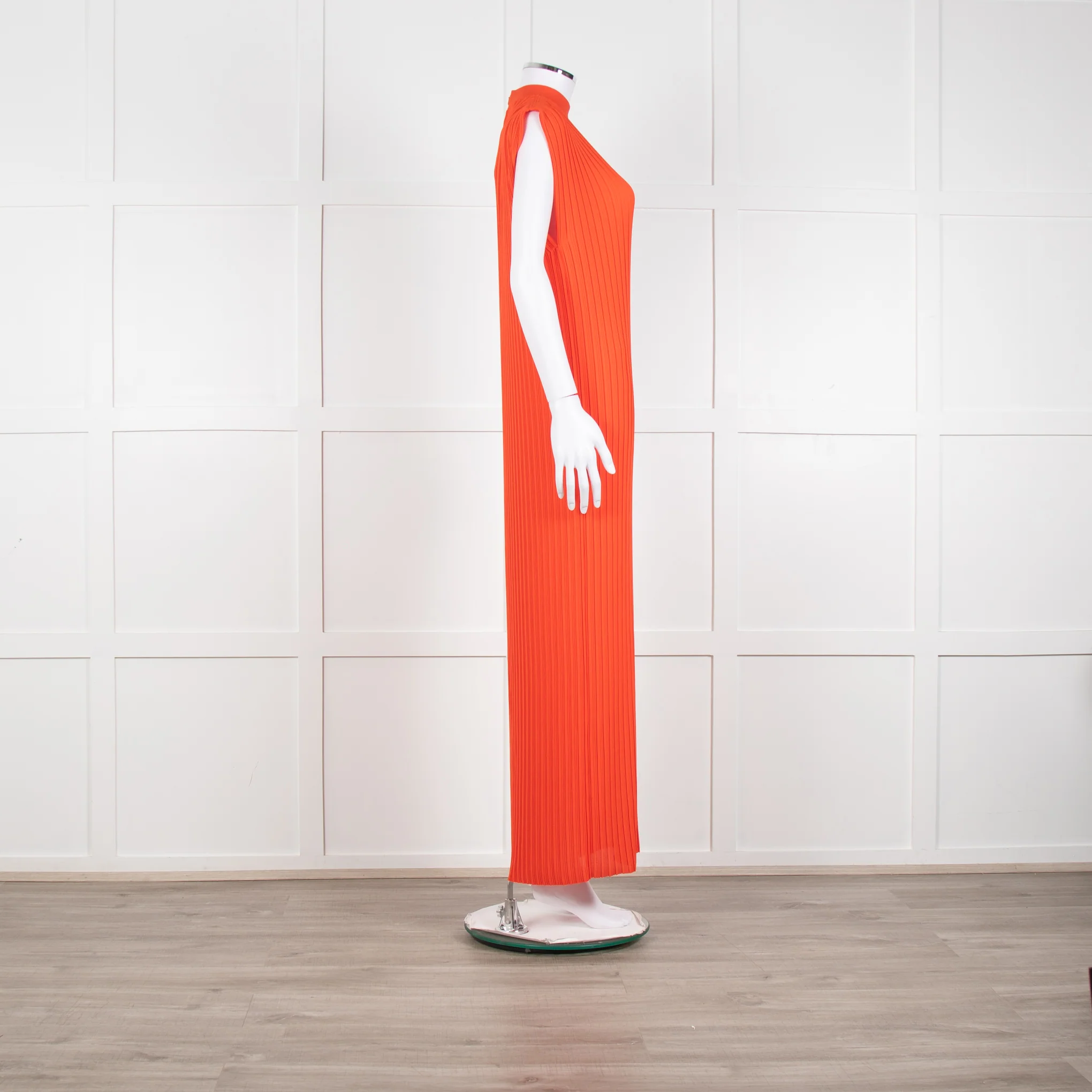 Solace London Orange Arielle Sleeveless Pleated Maxi Dress - Image 7