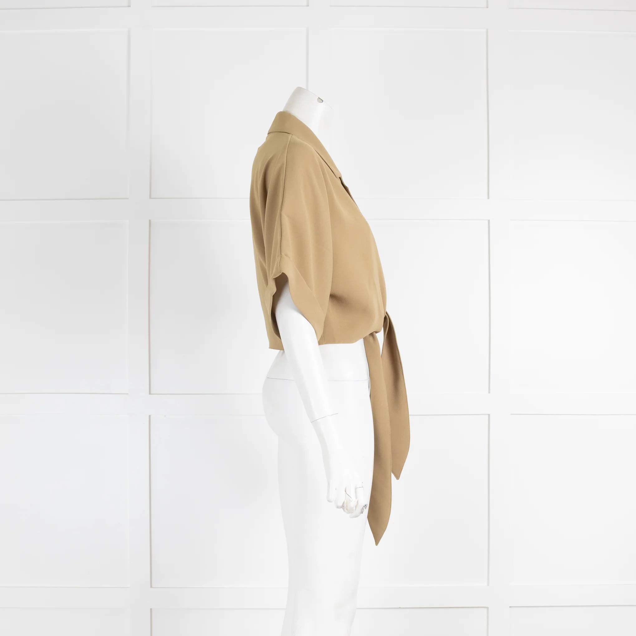 Sonia Rykel Tie Front Khaki Blouse - Image 2