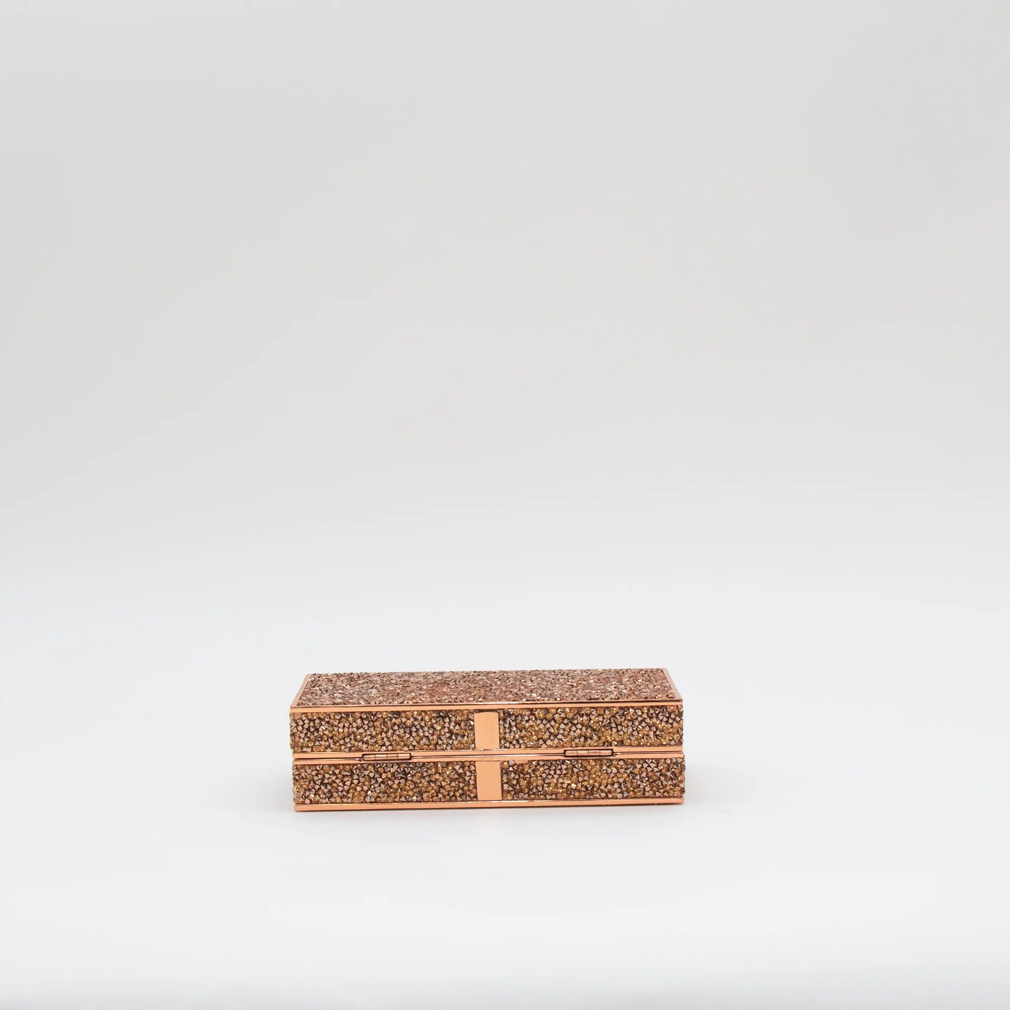Sophia Webster Rose Gold Clara Crystal Box Clutch - Image 5