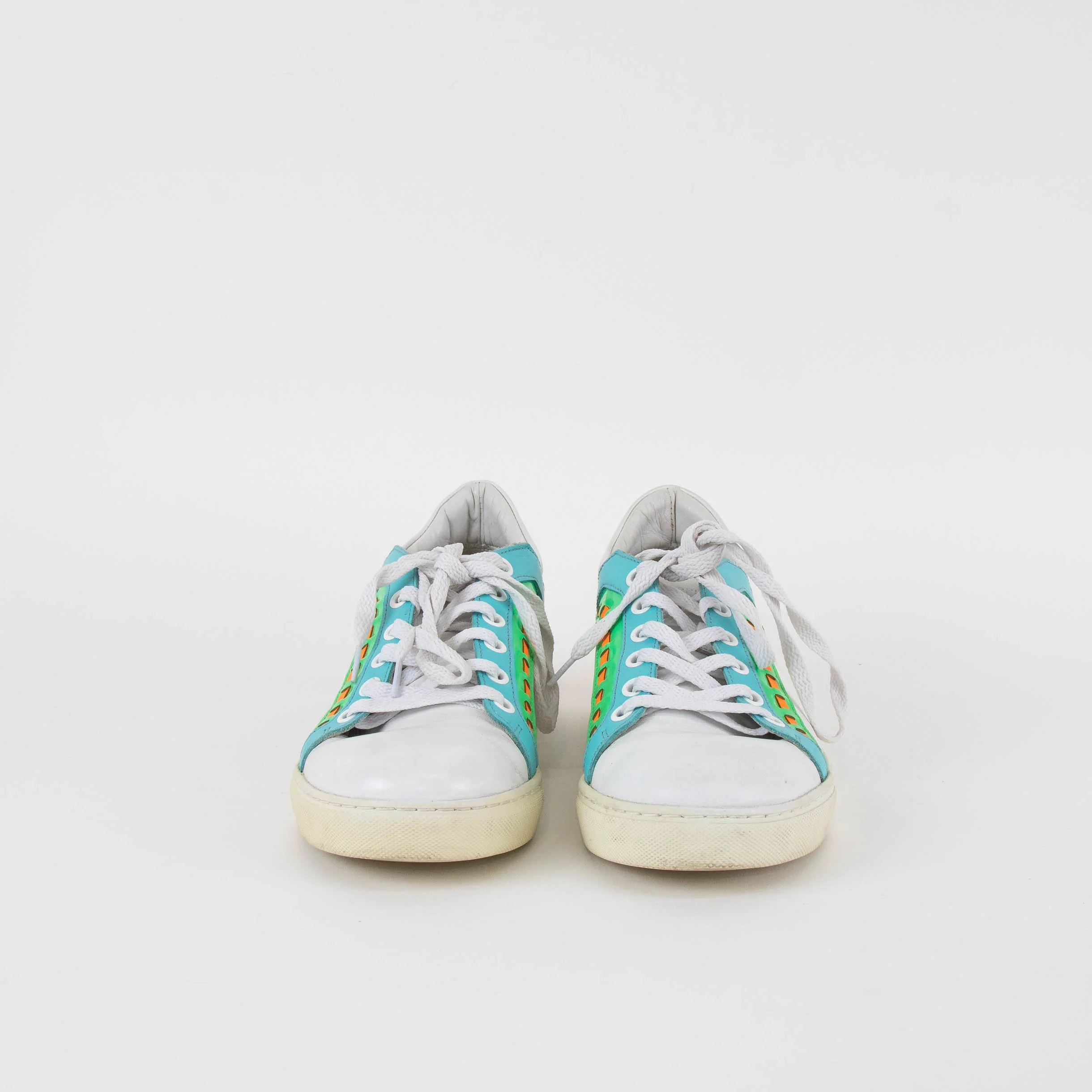 Sophia Webster White And Multi Leather Trainers - Image 2