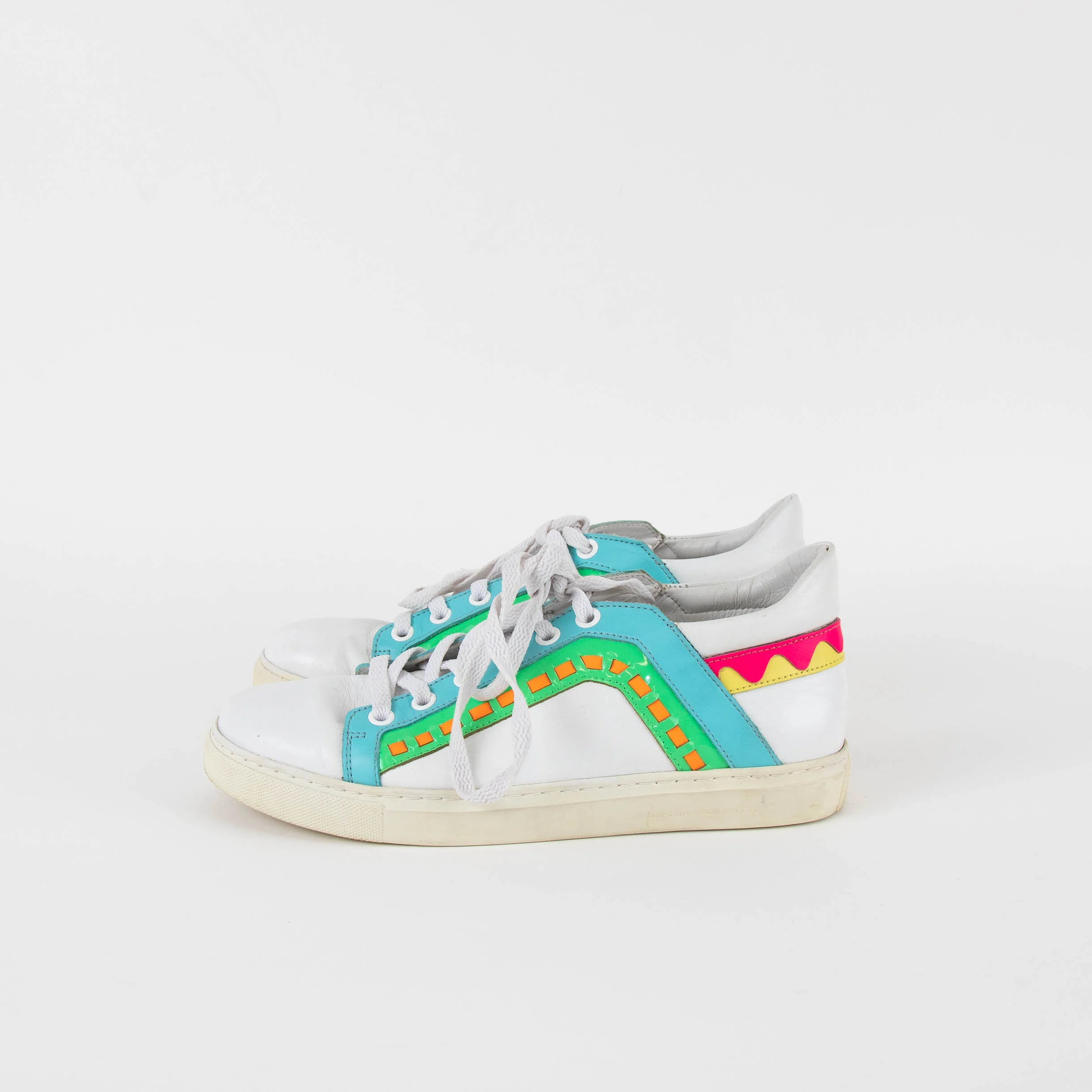 Sophia Webster White And Multi Leather Trainers - Image 3