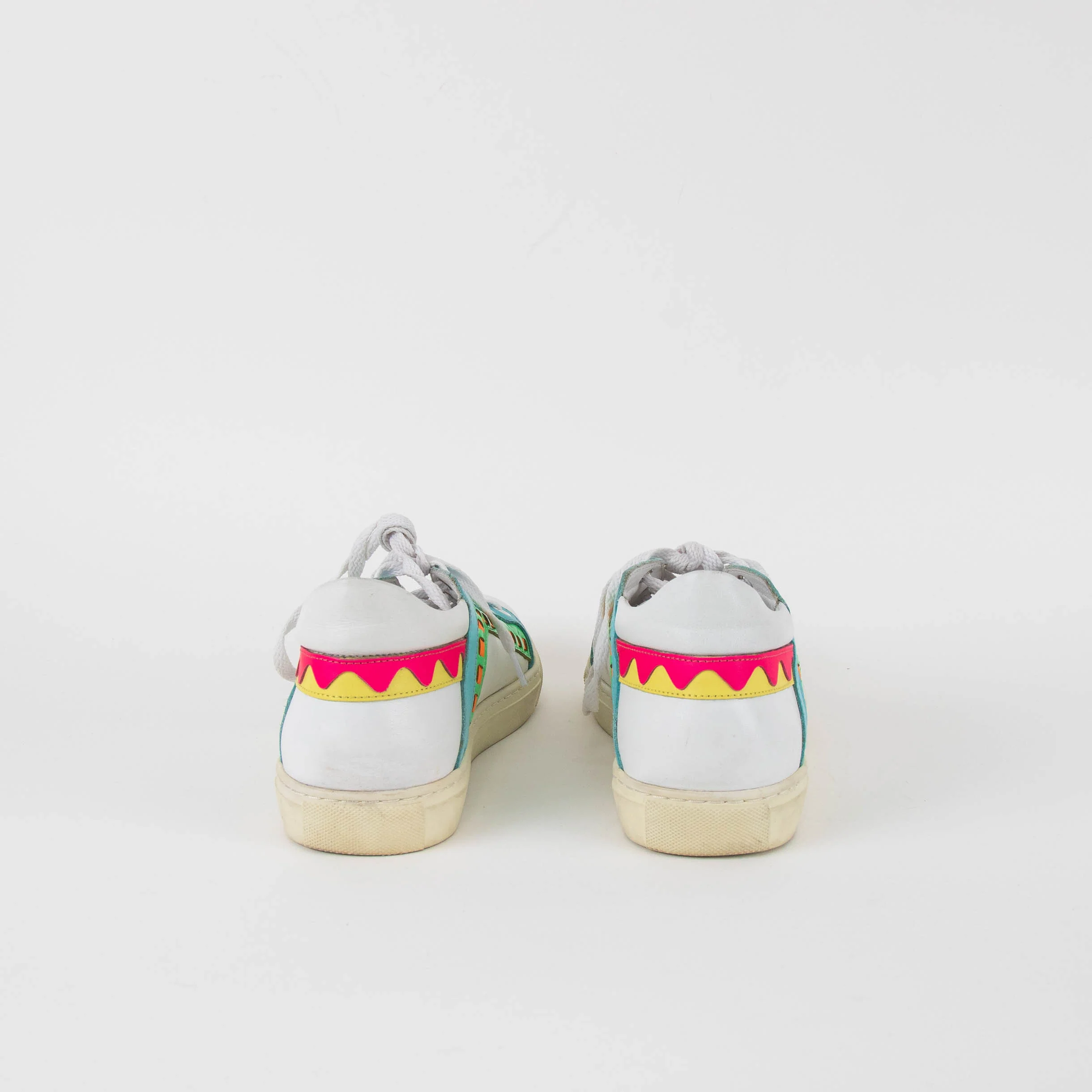 Sophia Webster White And Multi Leather Trainers - Image 4