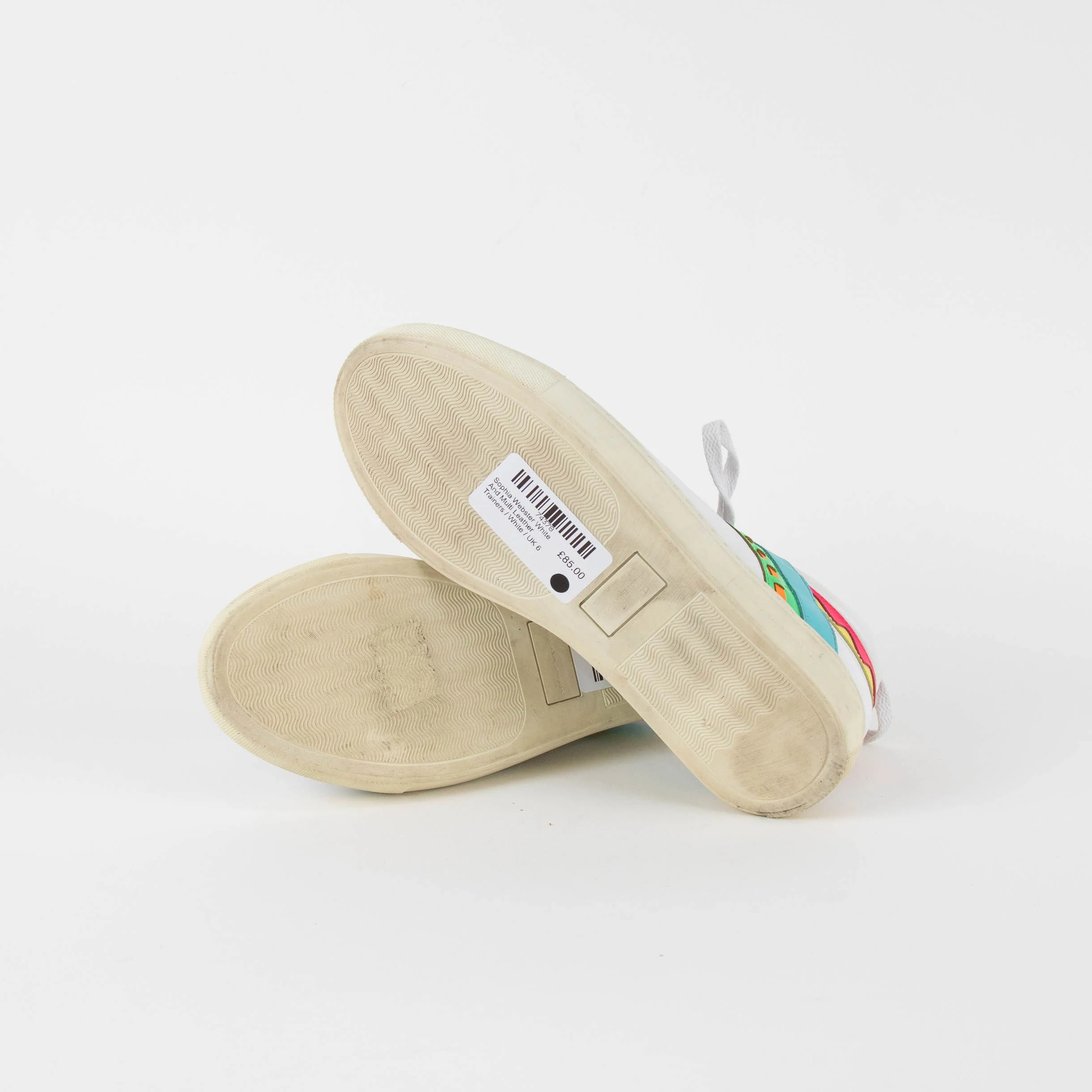 Sophia Webster White And Multi Leather Trainers - Image 6