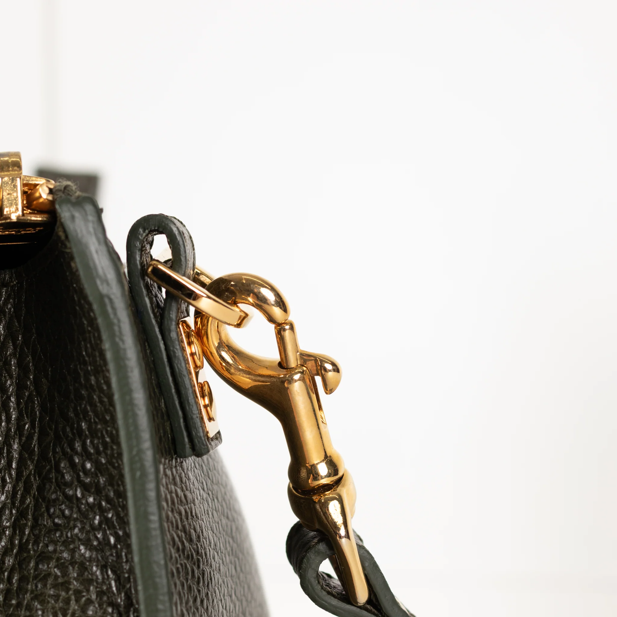 Sophie Hulme Khaki Green Leather Envelope Bag - Image 9