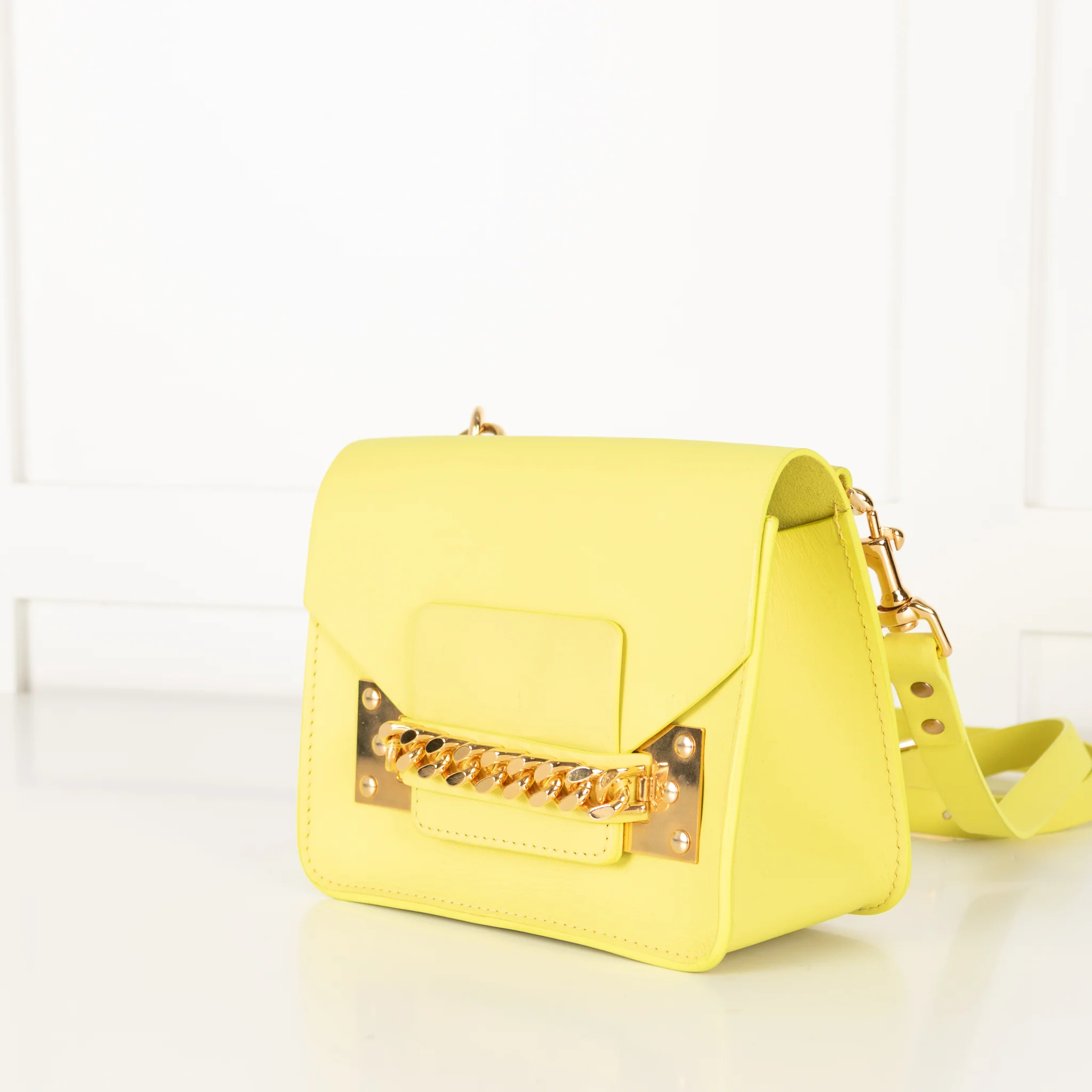 Sophie Hulme Neon Yellow Bag - Image 8