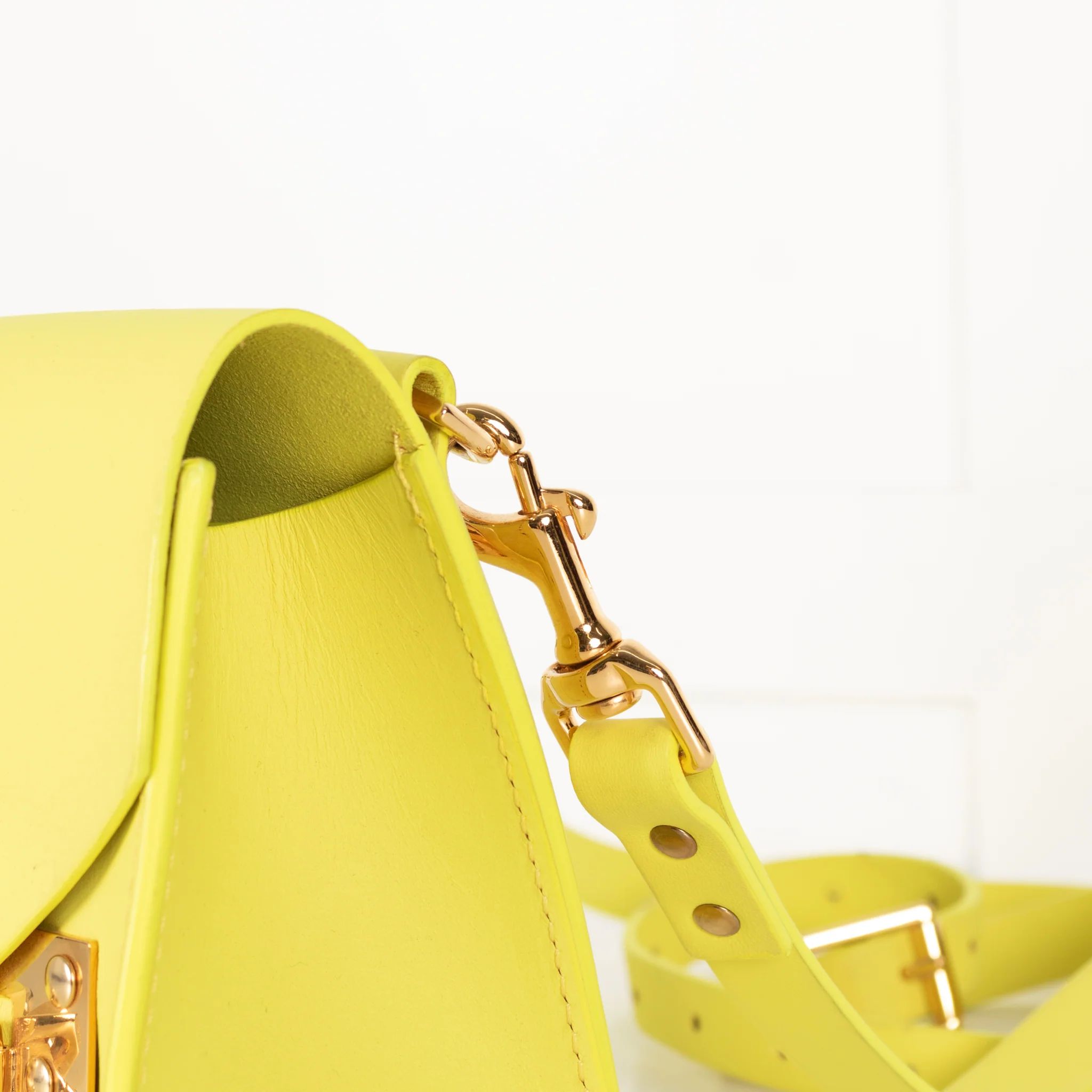 Sophie Hulme Neon Yellow Bag - Image 9