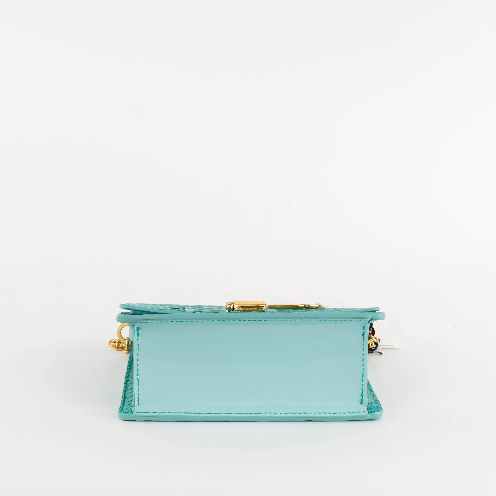 Sophie Hulme Turquoise Snake Skin Cocktail Stirrer Bag - Image 5