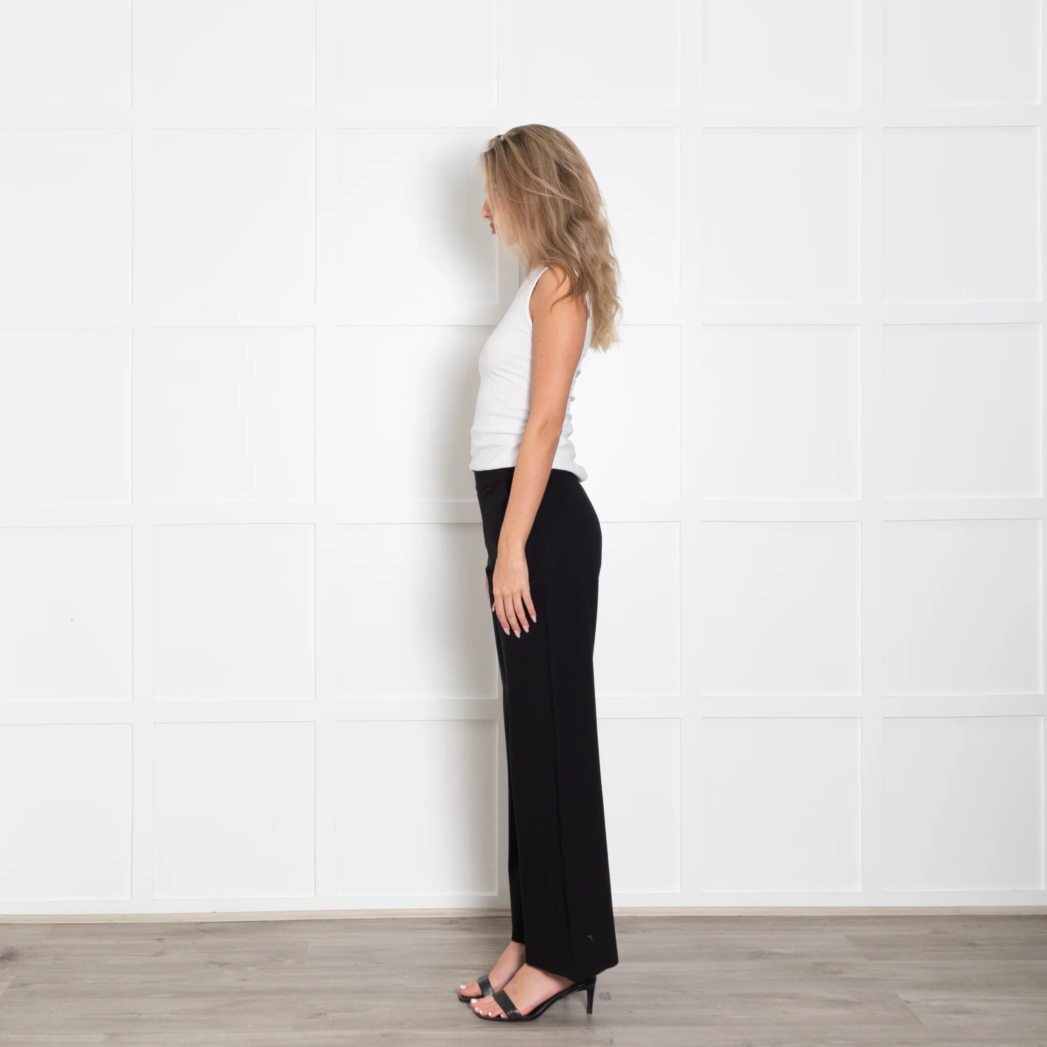Spanx Black Flared Elasticated Waist Trousers - Image 4